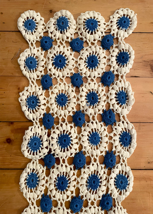 Blue & Cream Table Runner