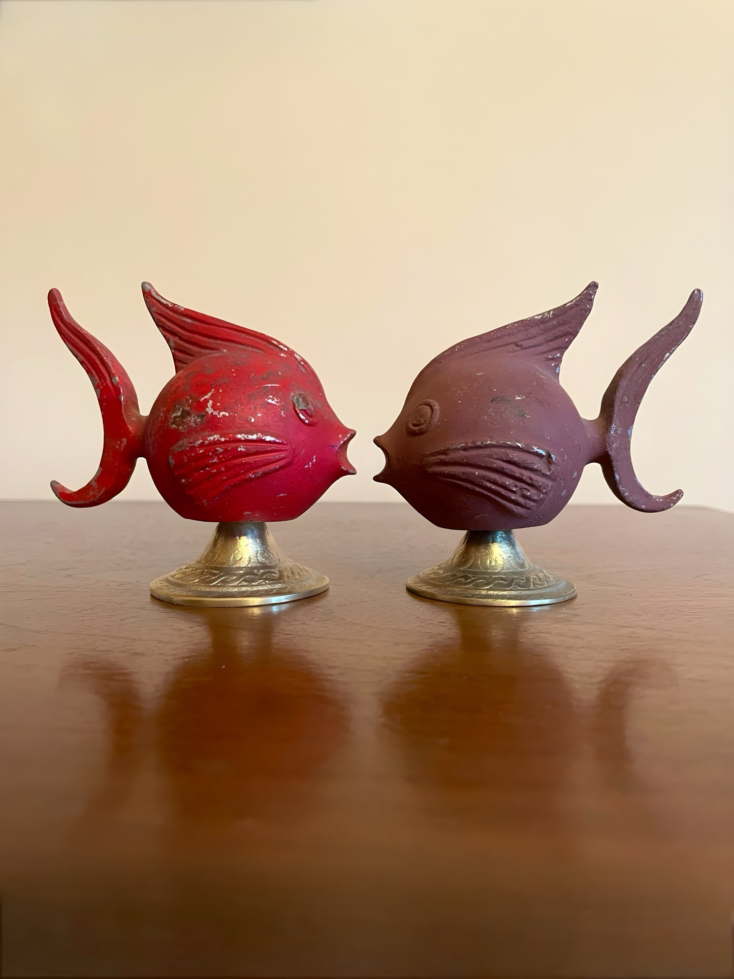 Plum & Crimson Fish Pair