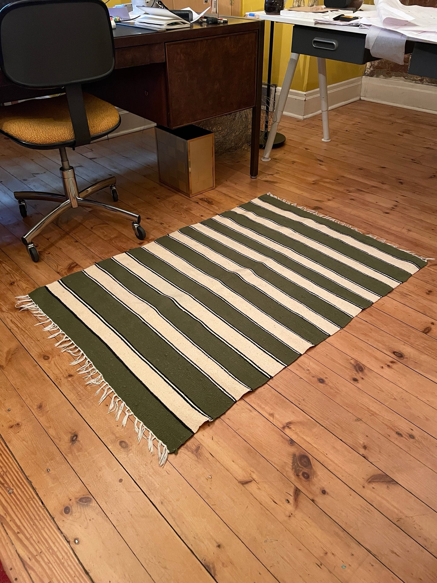 Green Striped Kilim