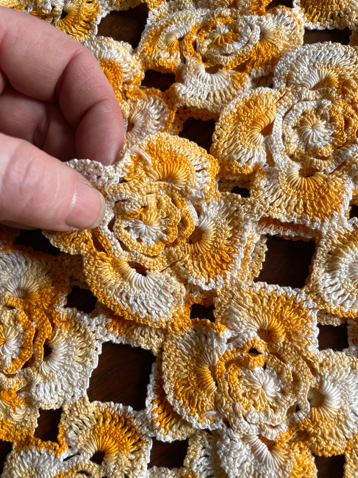 Orange & Cream Doilies