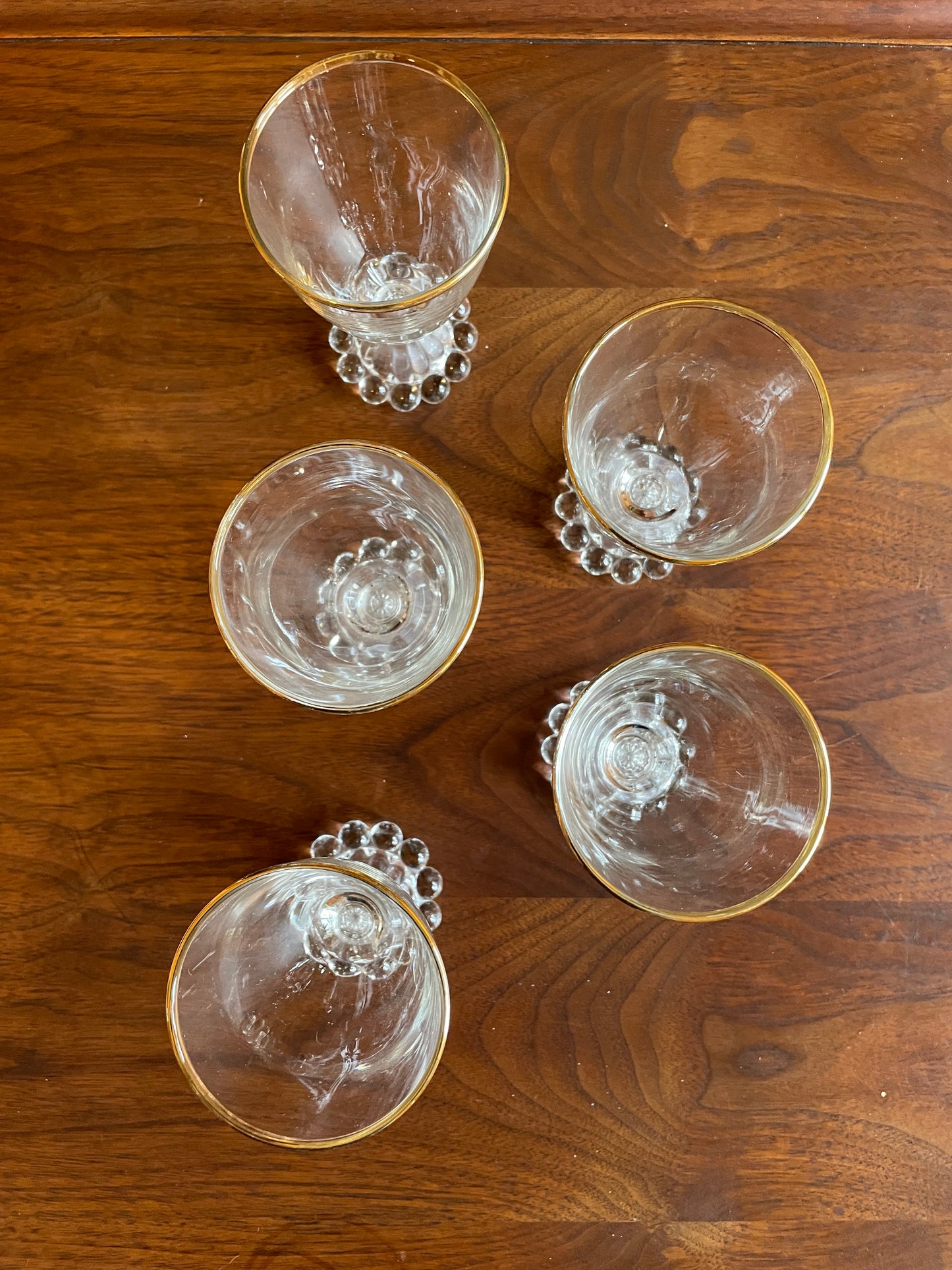 Set of Berwick Gold Rimmed Boopie Glasses