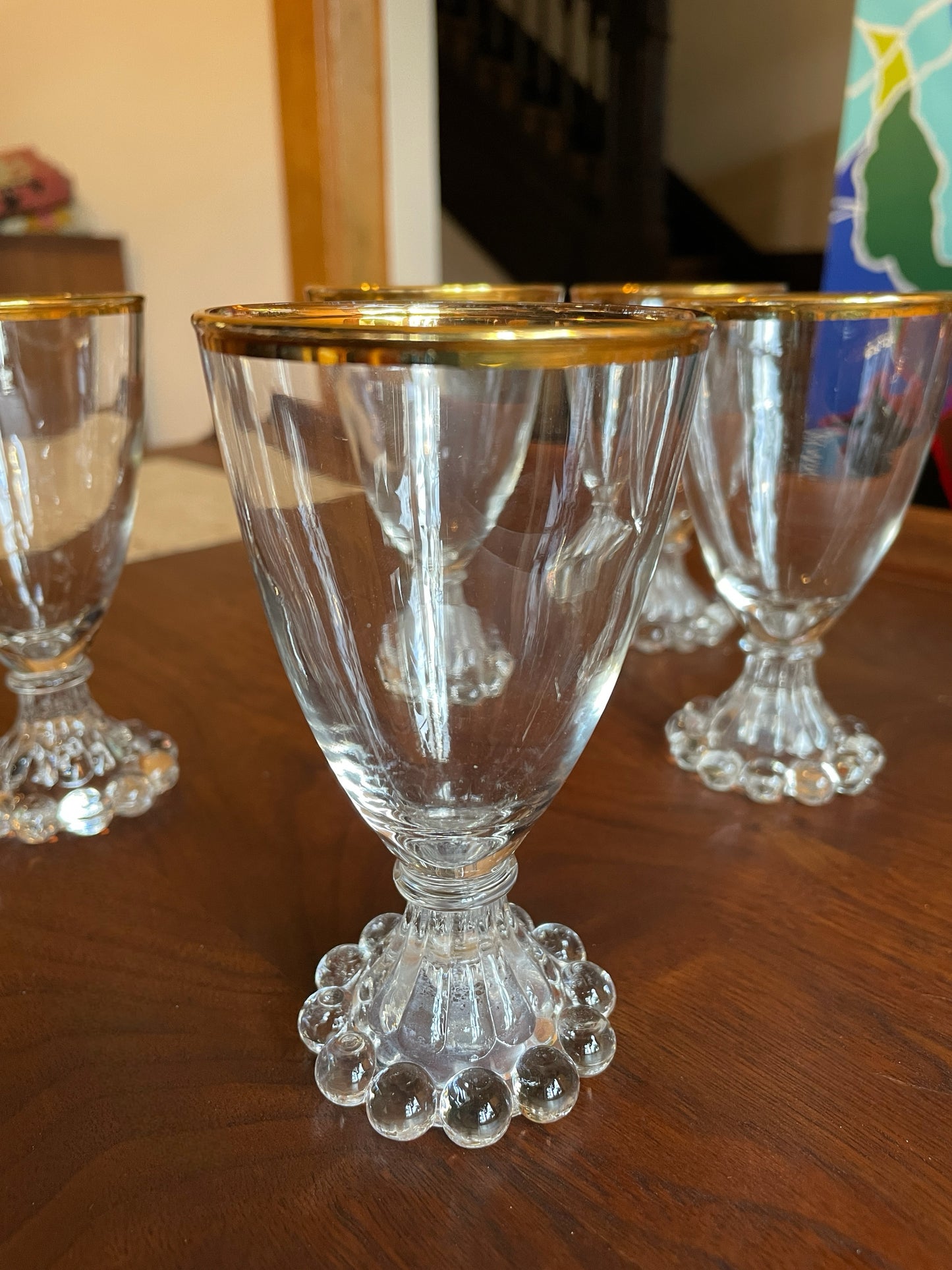 Set of Berwick Gold Rimmed Boopie Glasses