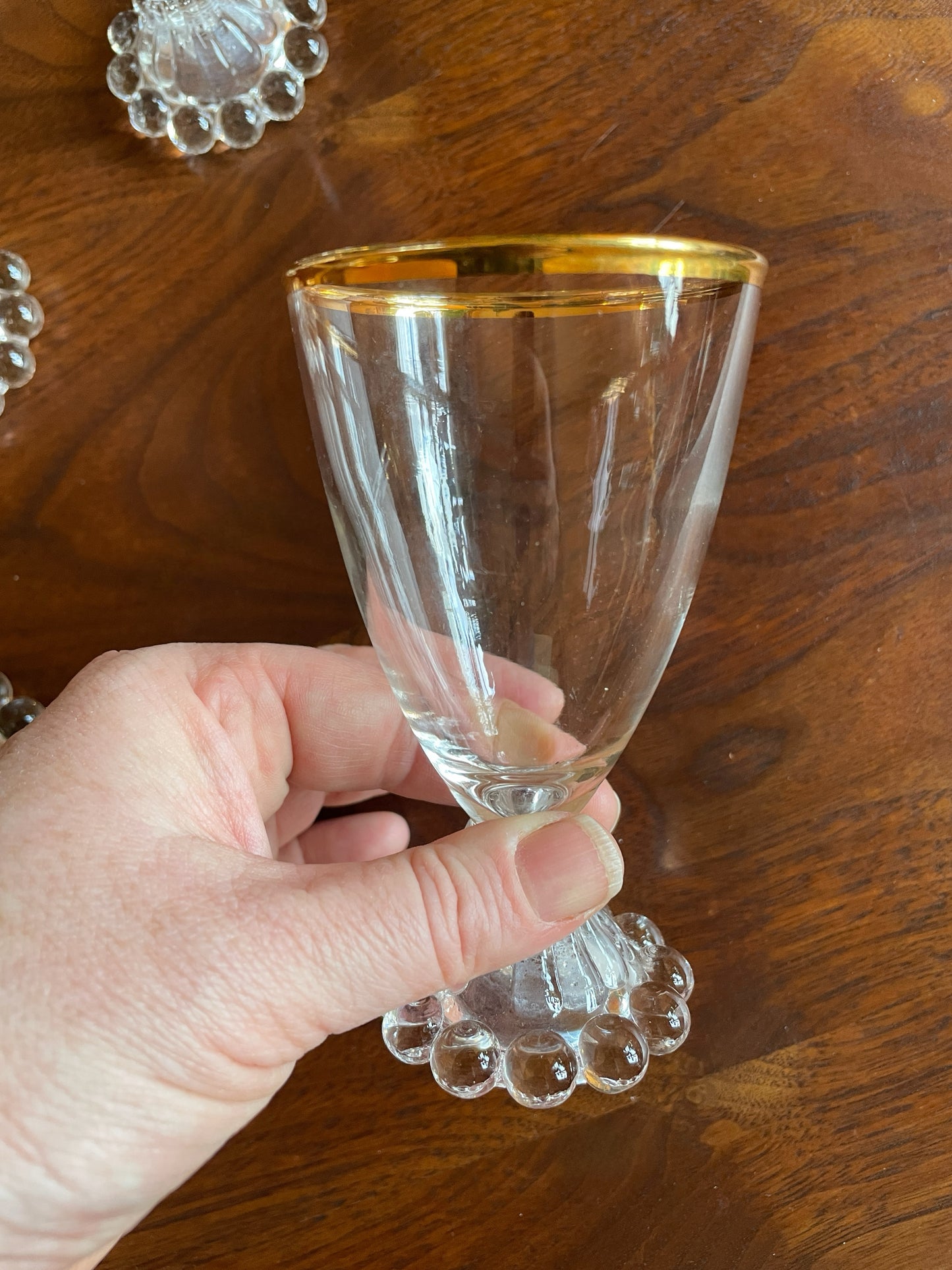 Set of Berwick Gold Rimmed Boopie Glasses