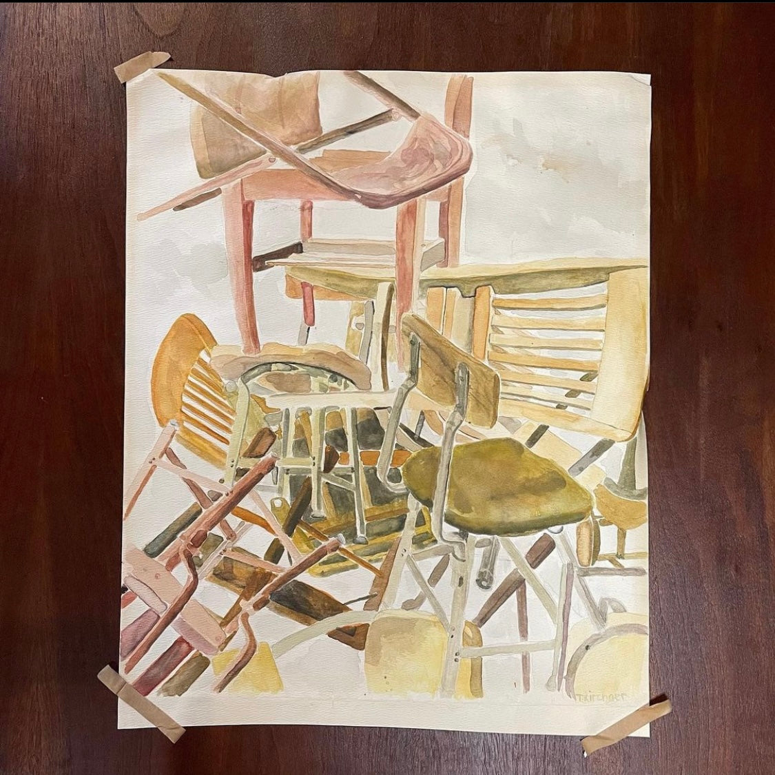 Chair Jumble Watercolor