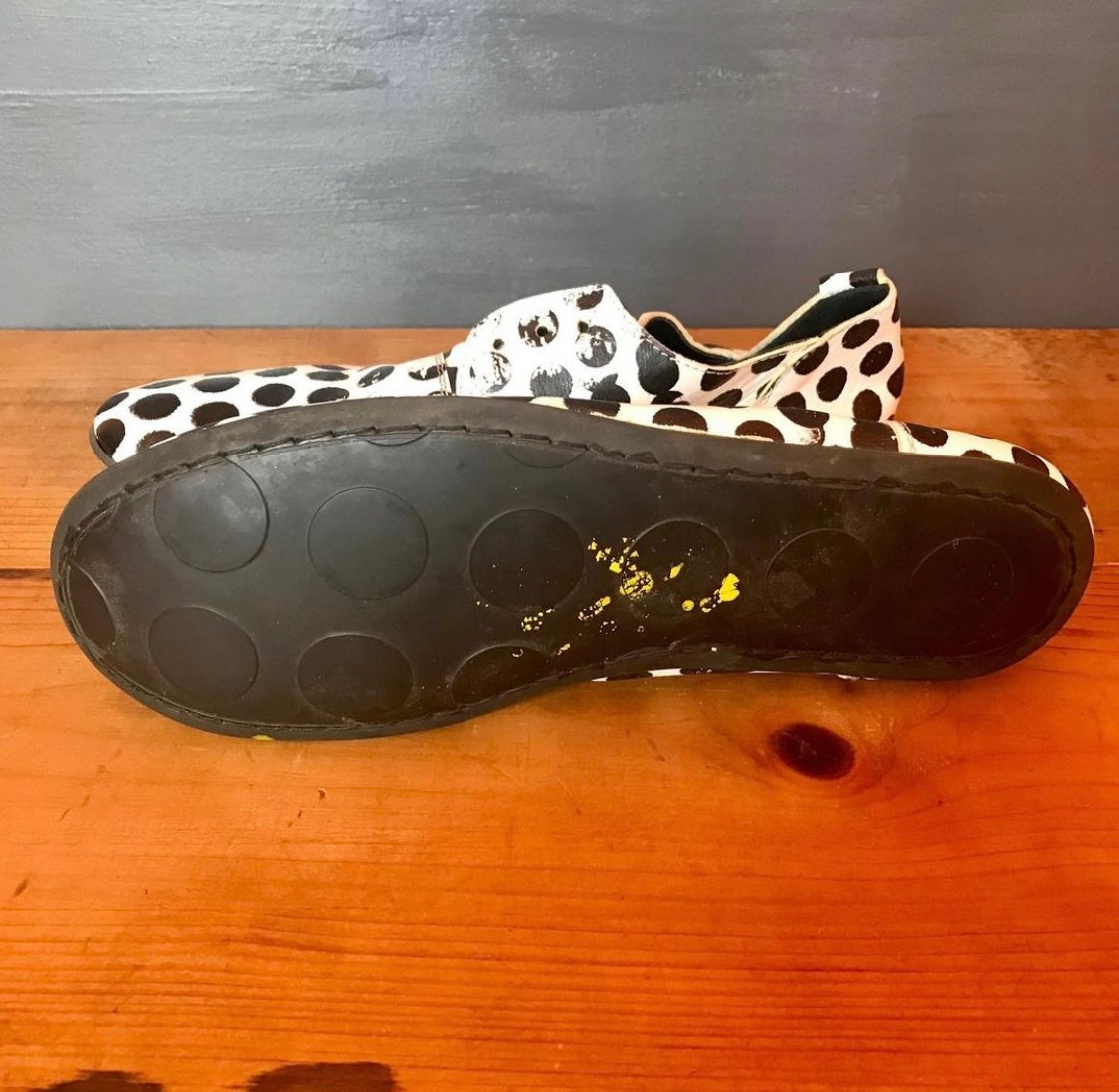 Handpainted Polka-Dot Italian Leather Shoes