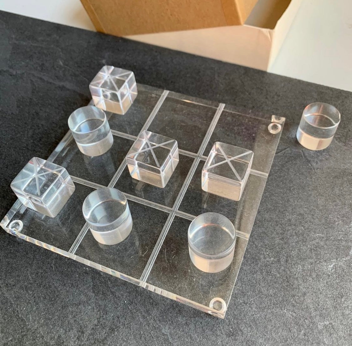 Lucite Tic Tac Toe Set