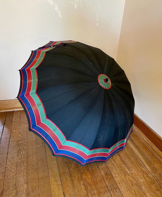 40's Striped Parasol