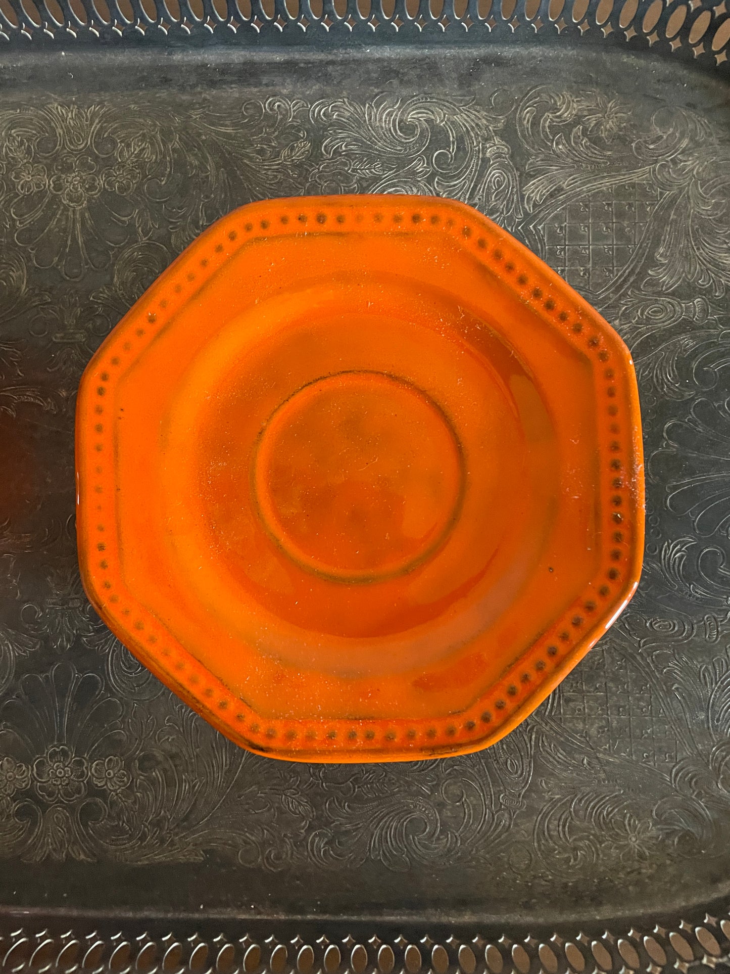 Signal Orange Cup & Saucer