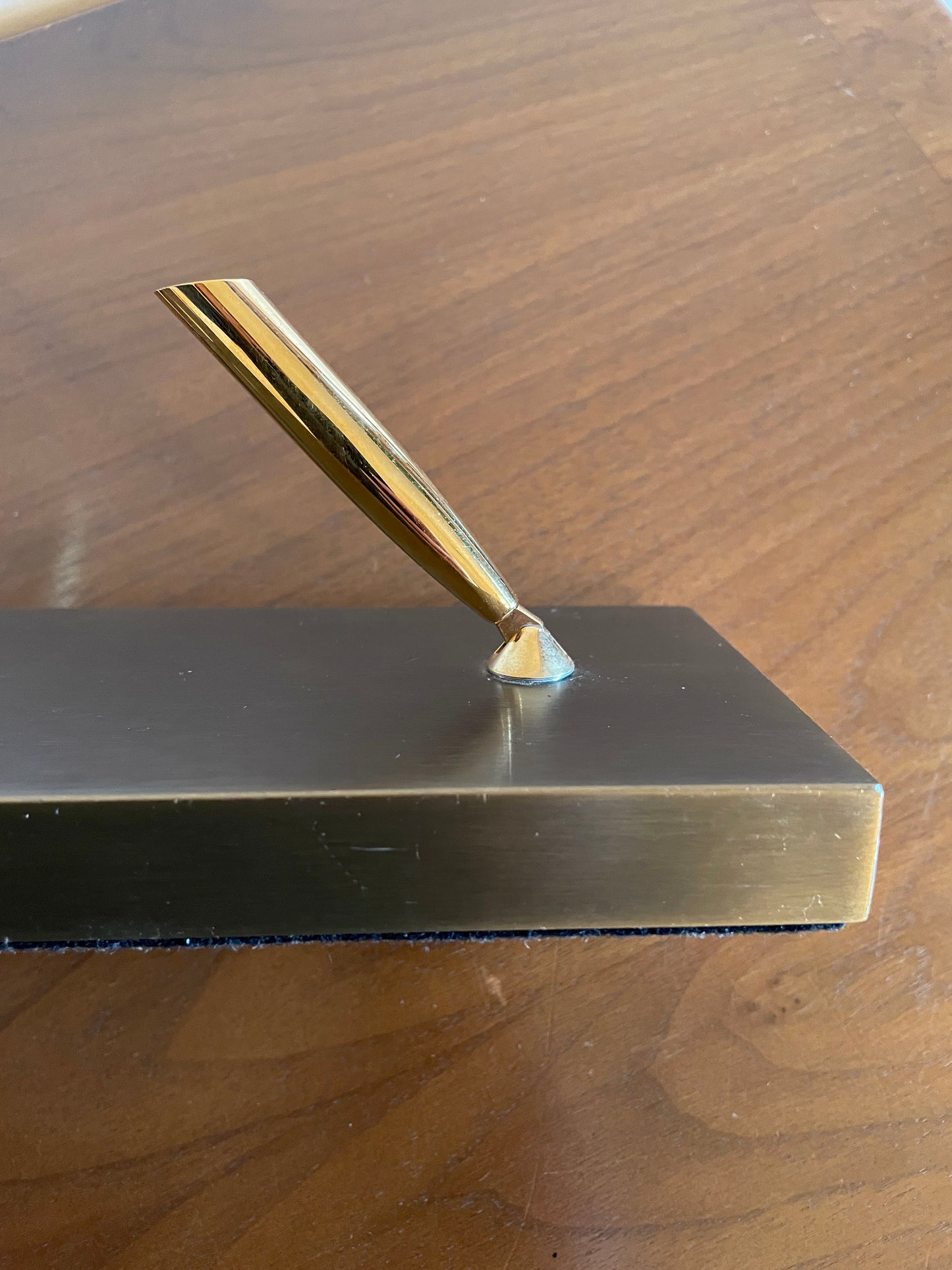 Brushed Bronze Fountain Pen Desk Set