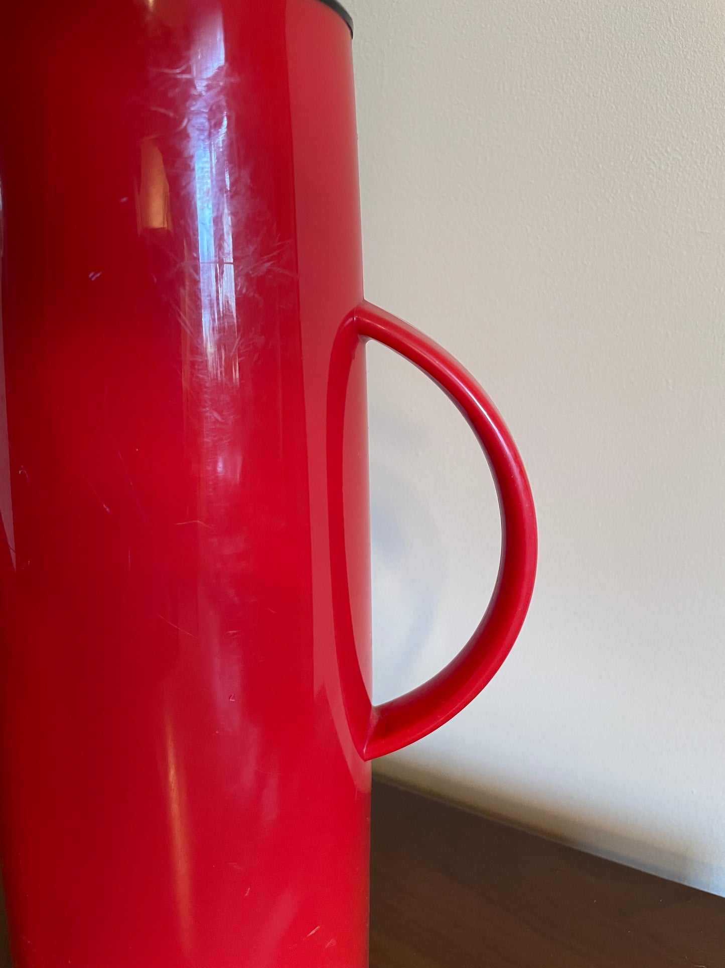 Red Plastic Mikasa Thermos