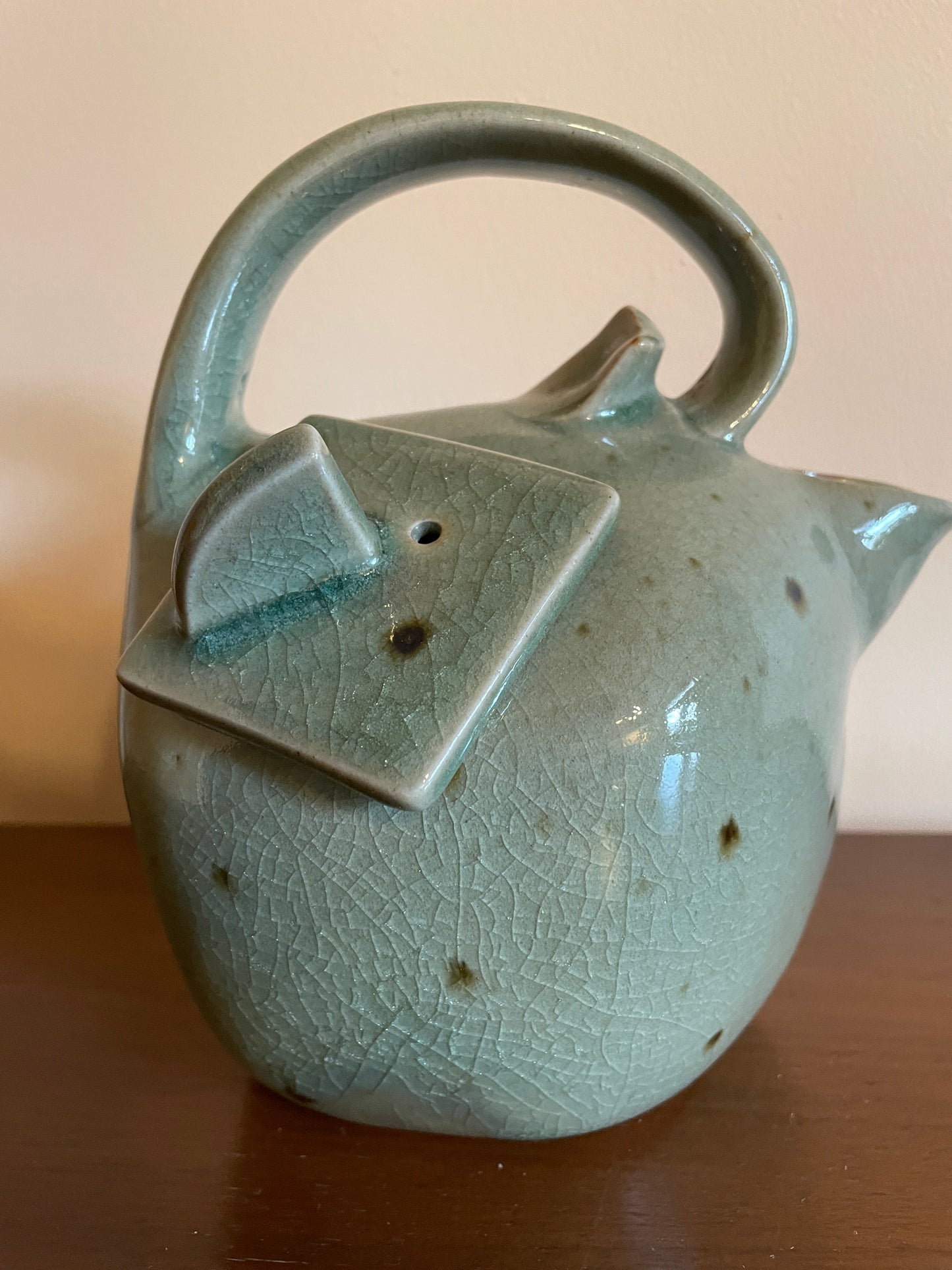 Postmodern Sage Green Teapot