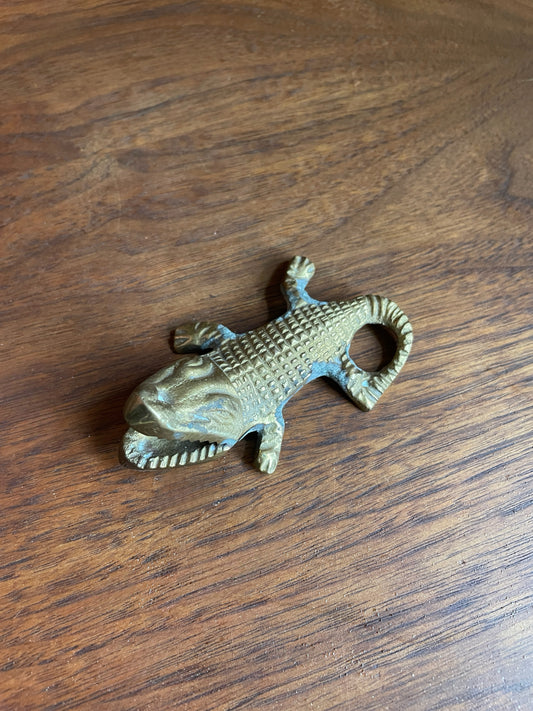 Tiny Brass Alligator