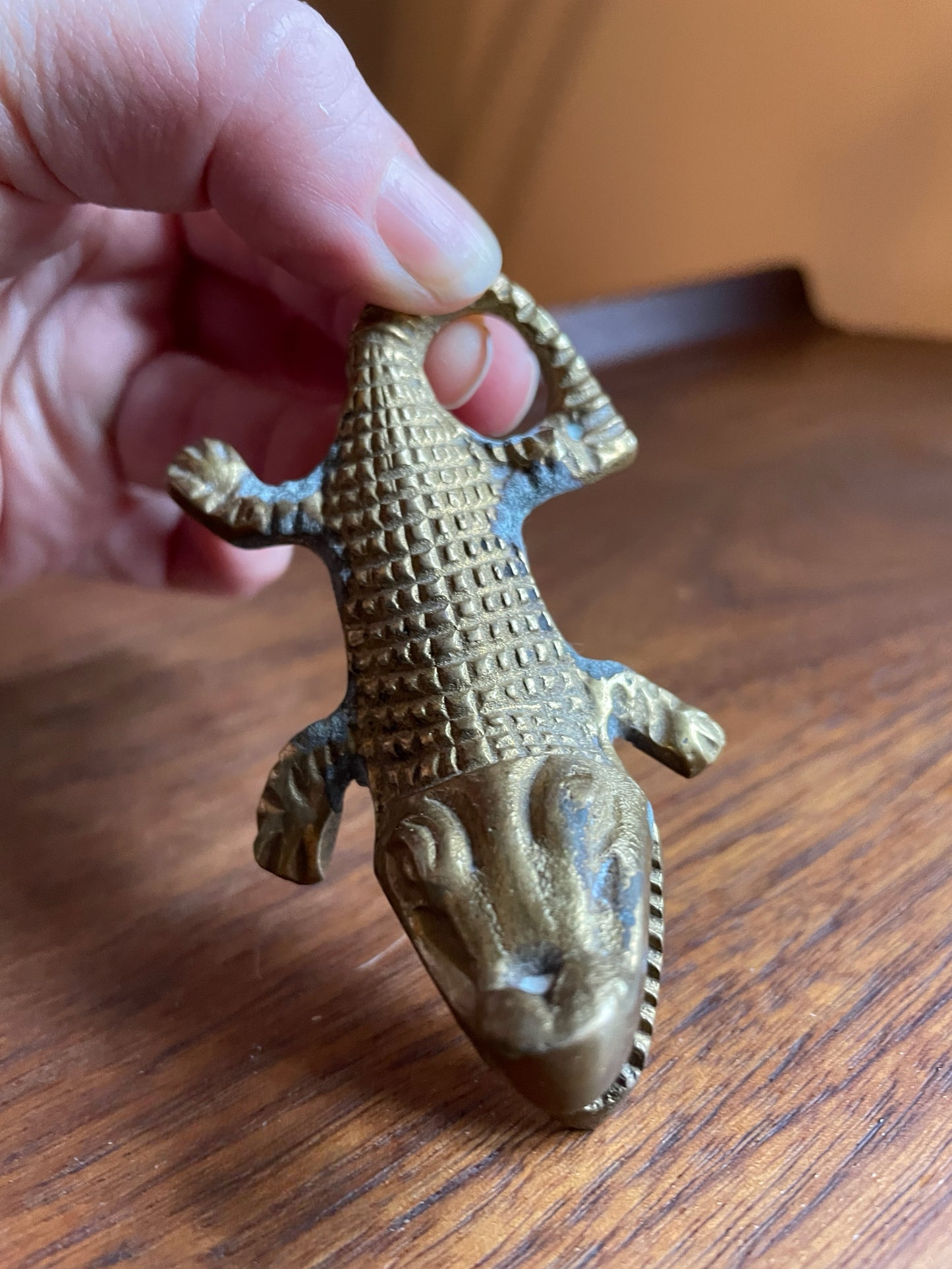 Tiny Brass Alligator