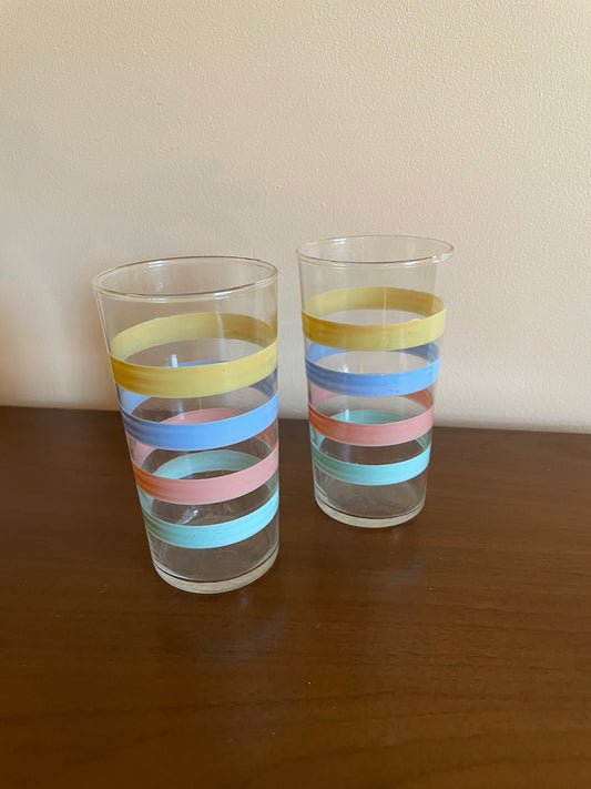 Pair of Pastel Striped Glasses