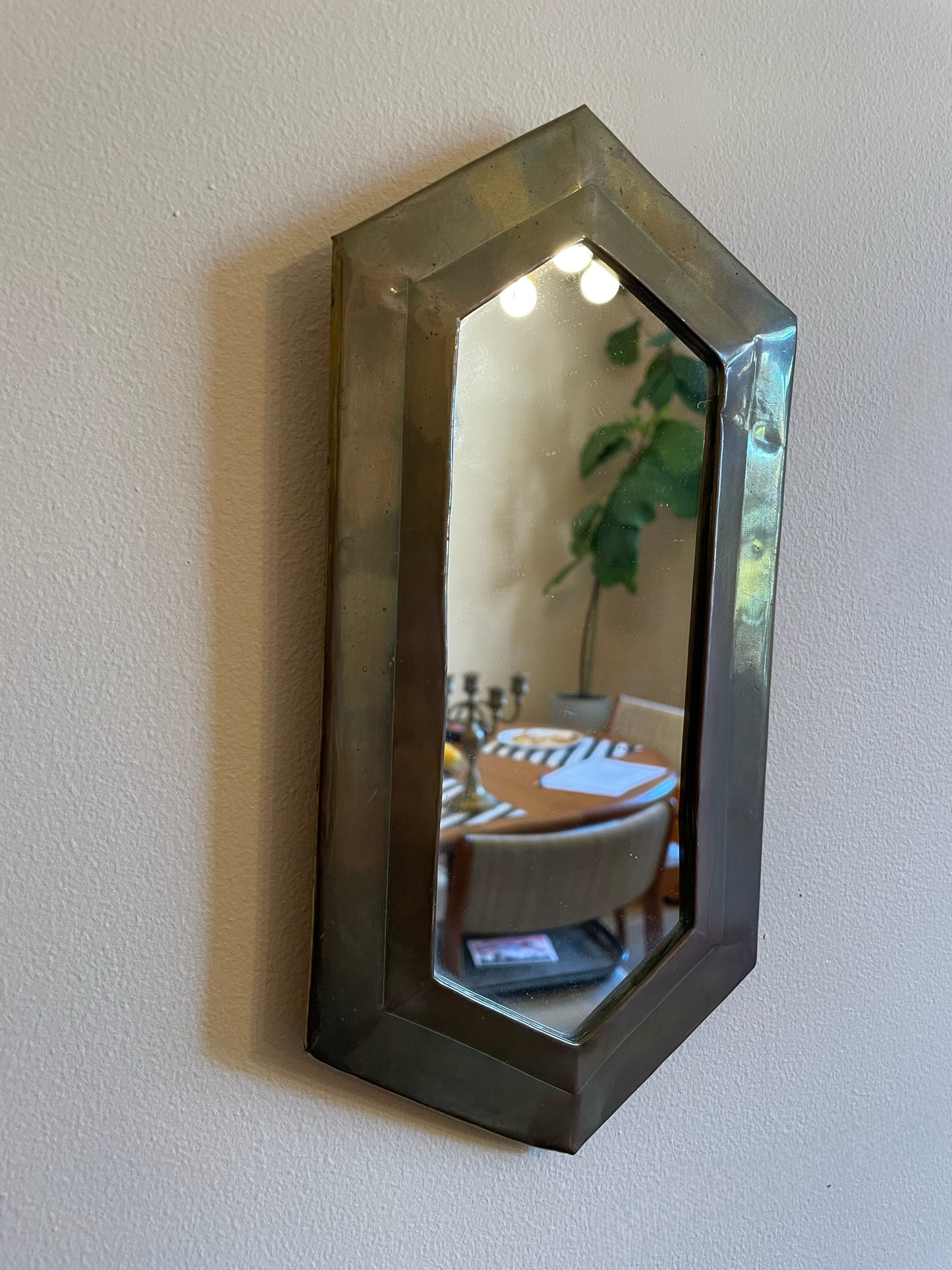 Small Brass Mirror