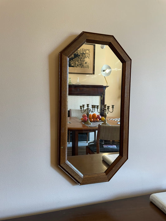 Wood Framed Octagonal Mirror