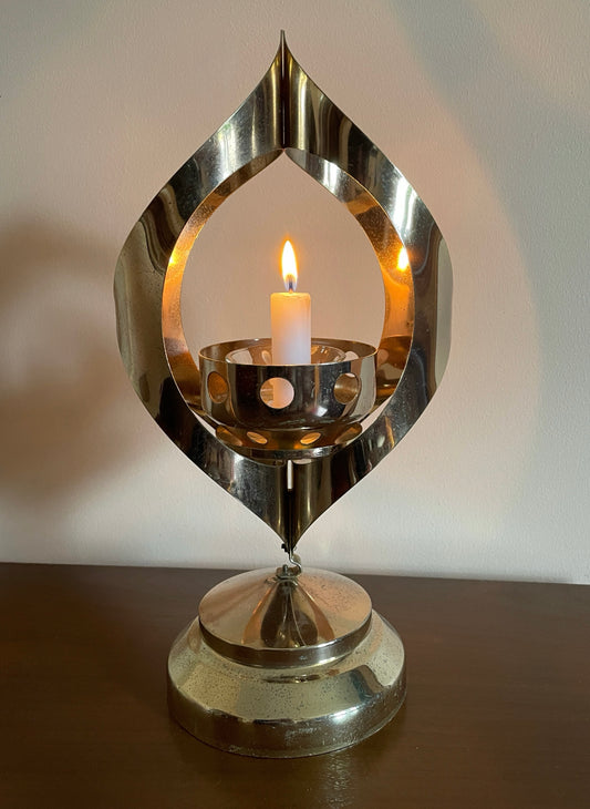 Mascot Midcentury Brass Candleholder