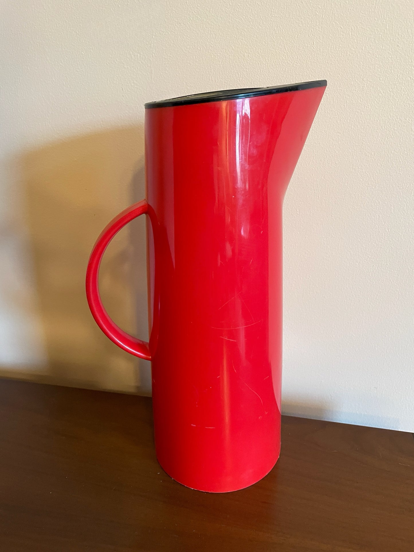 Red Plastic Mikasa Thermos