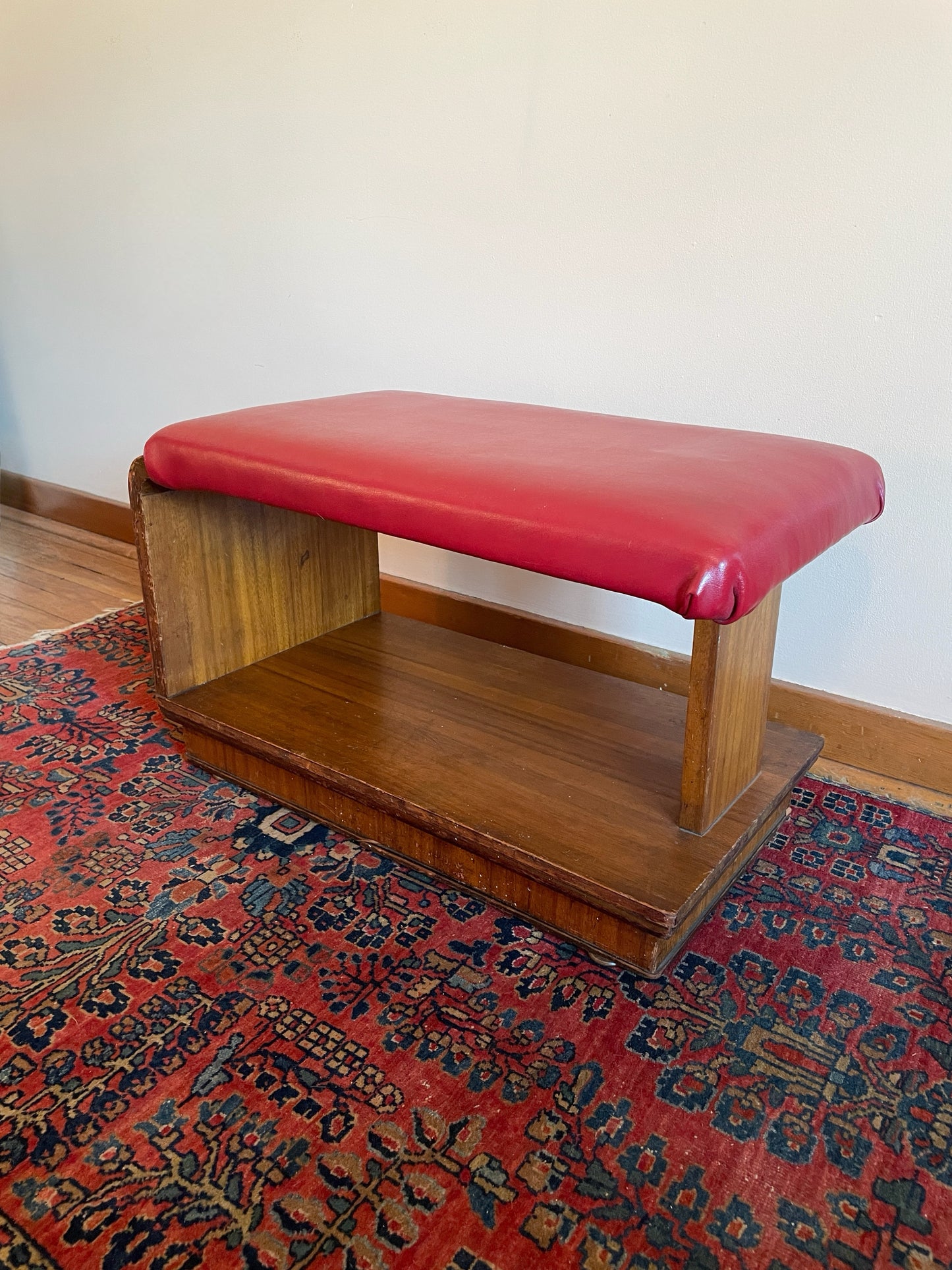 Upholstered Midcentury Foot Rest