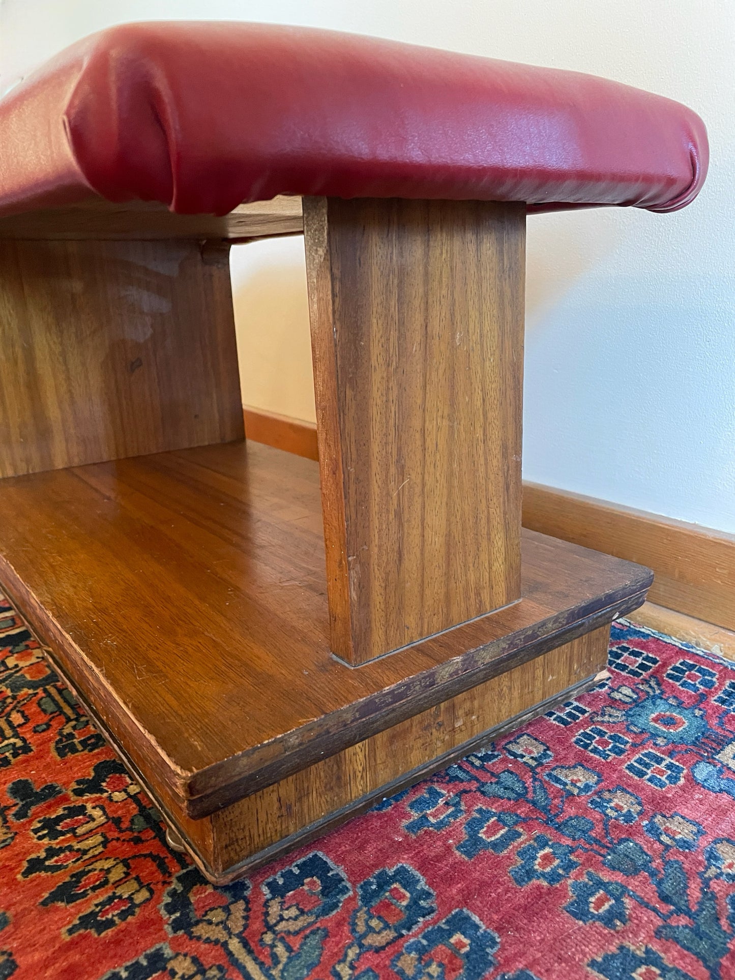 Upholstered Midcentury Foot Rest