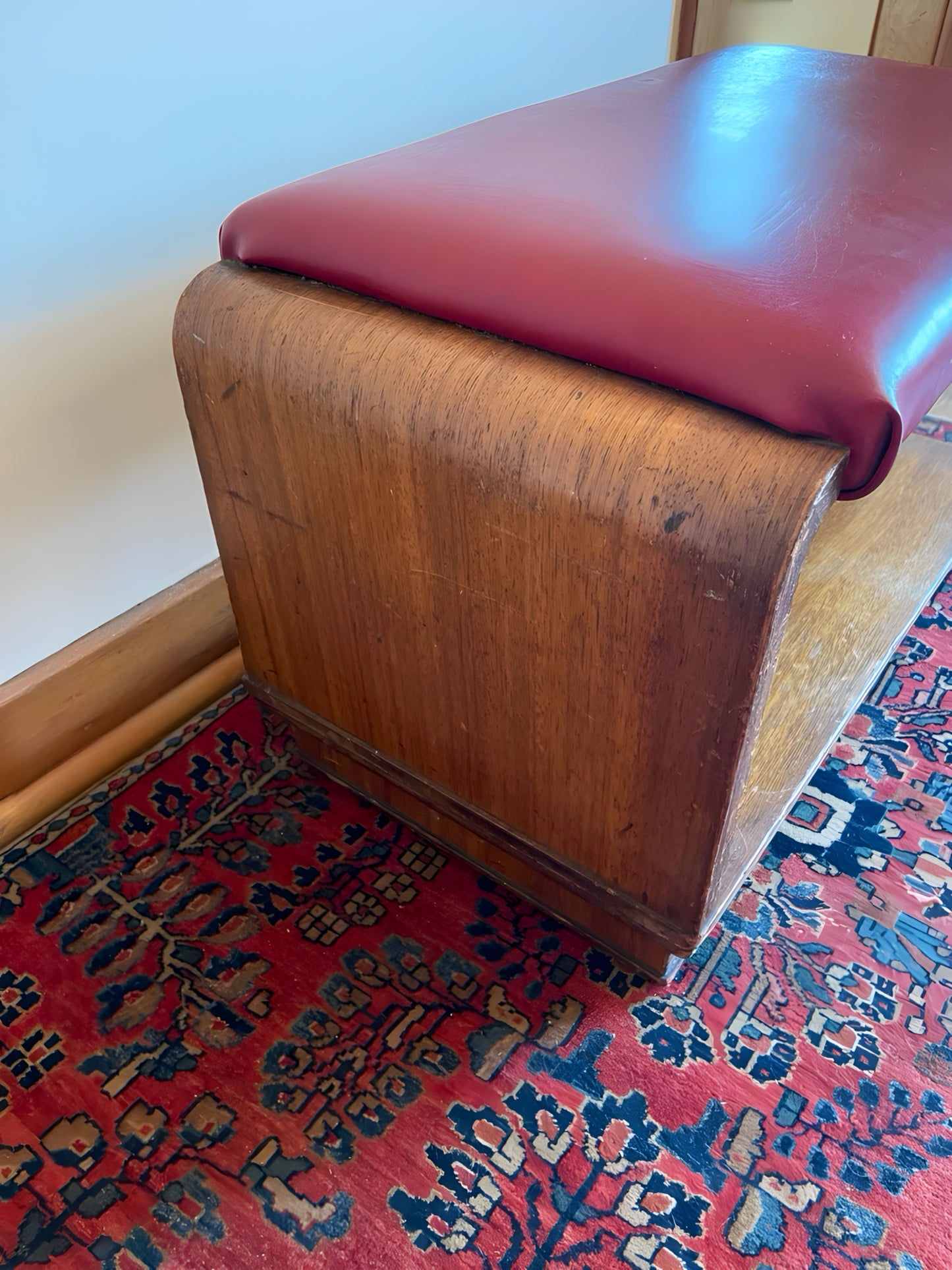 Upholstered Midcentury Foot Rest