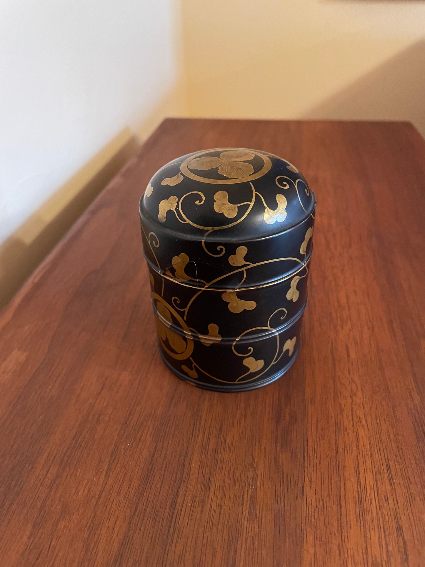 Gilded Black Lacquered Box