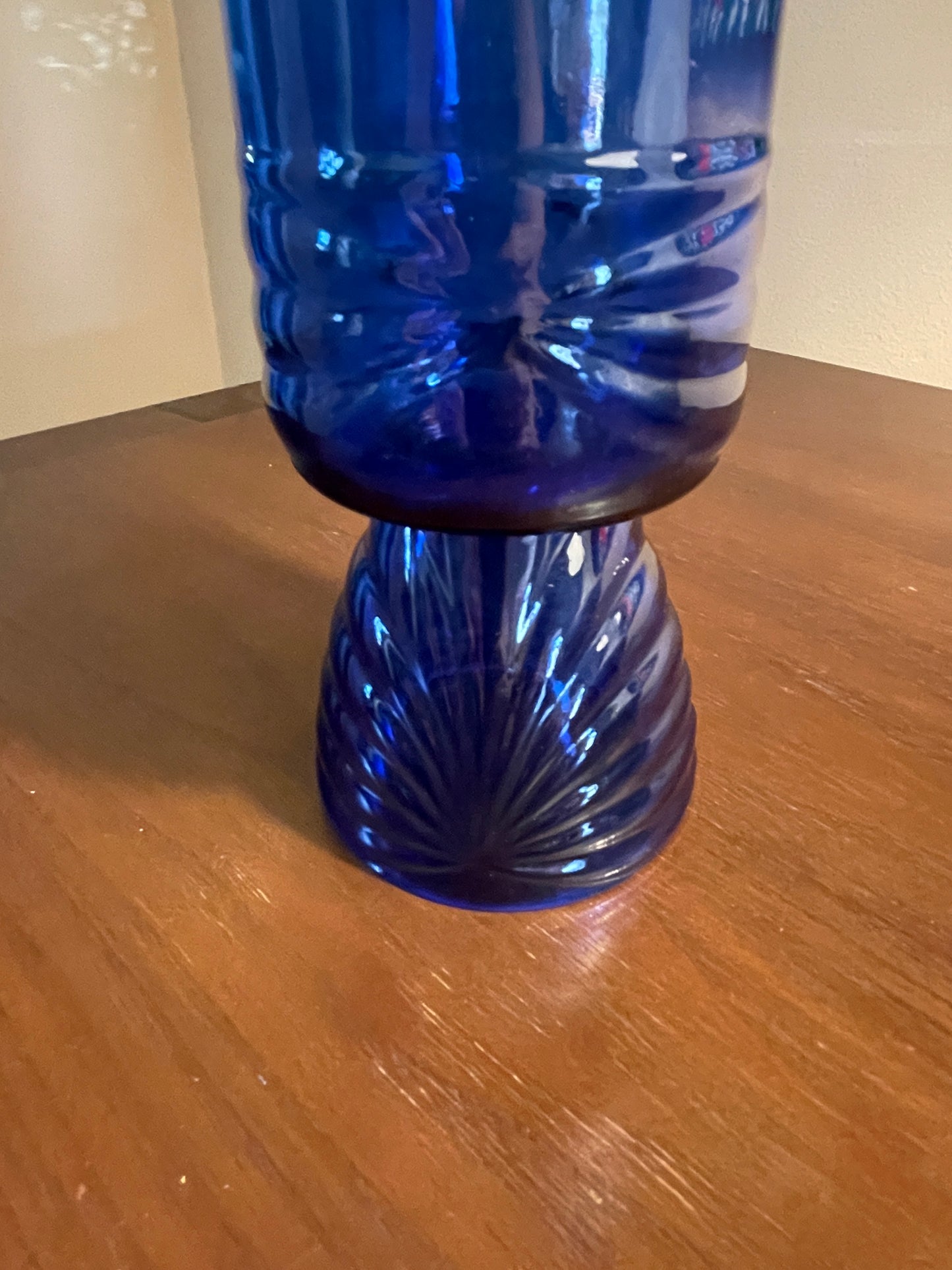 Art Deco Style Blue Glass Vase