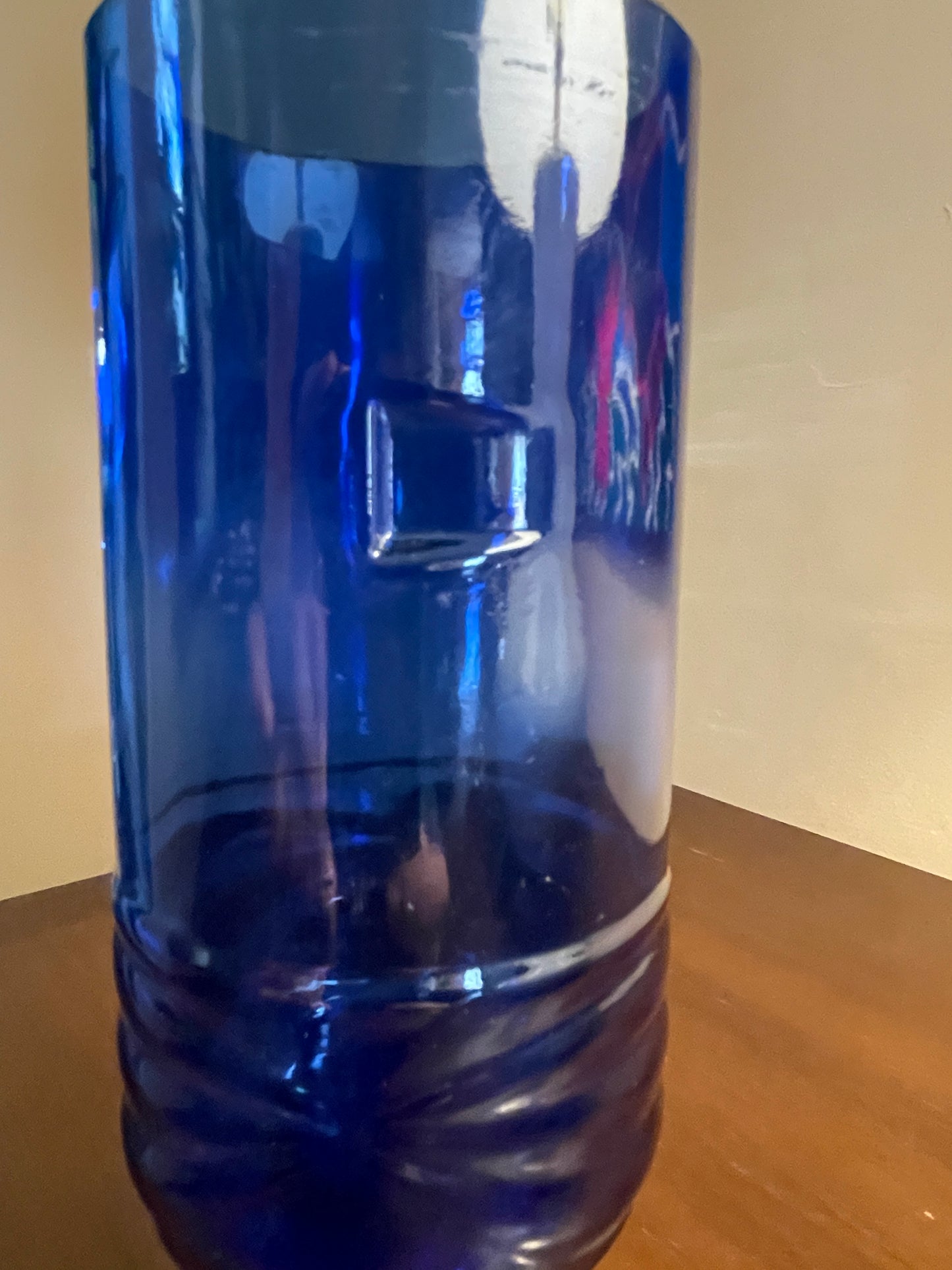 Art Deco Style Blue Glass Vase