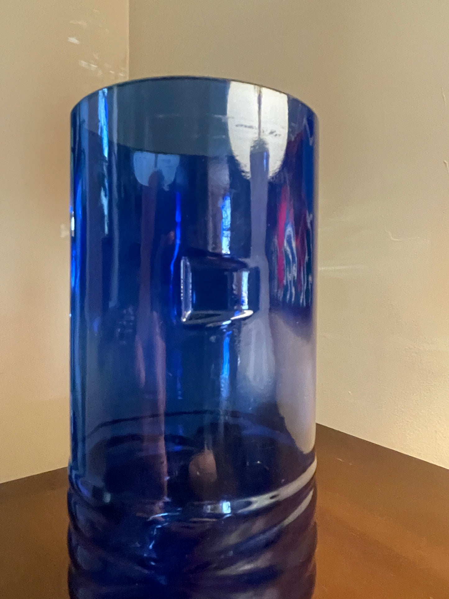 Art Deco Style Blue Glass Vase