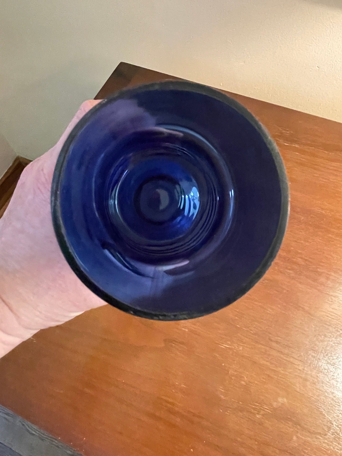 Art Deco Style Blue Glass Vase