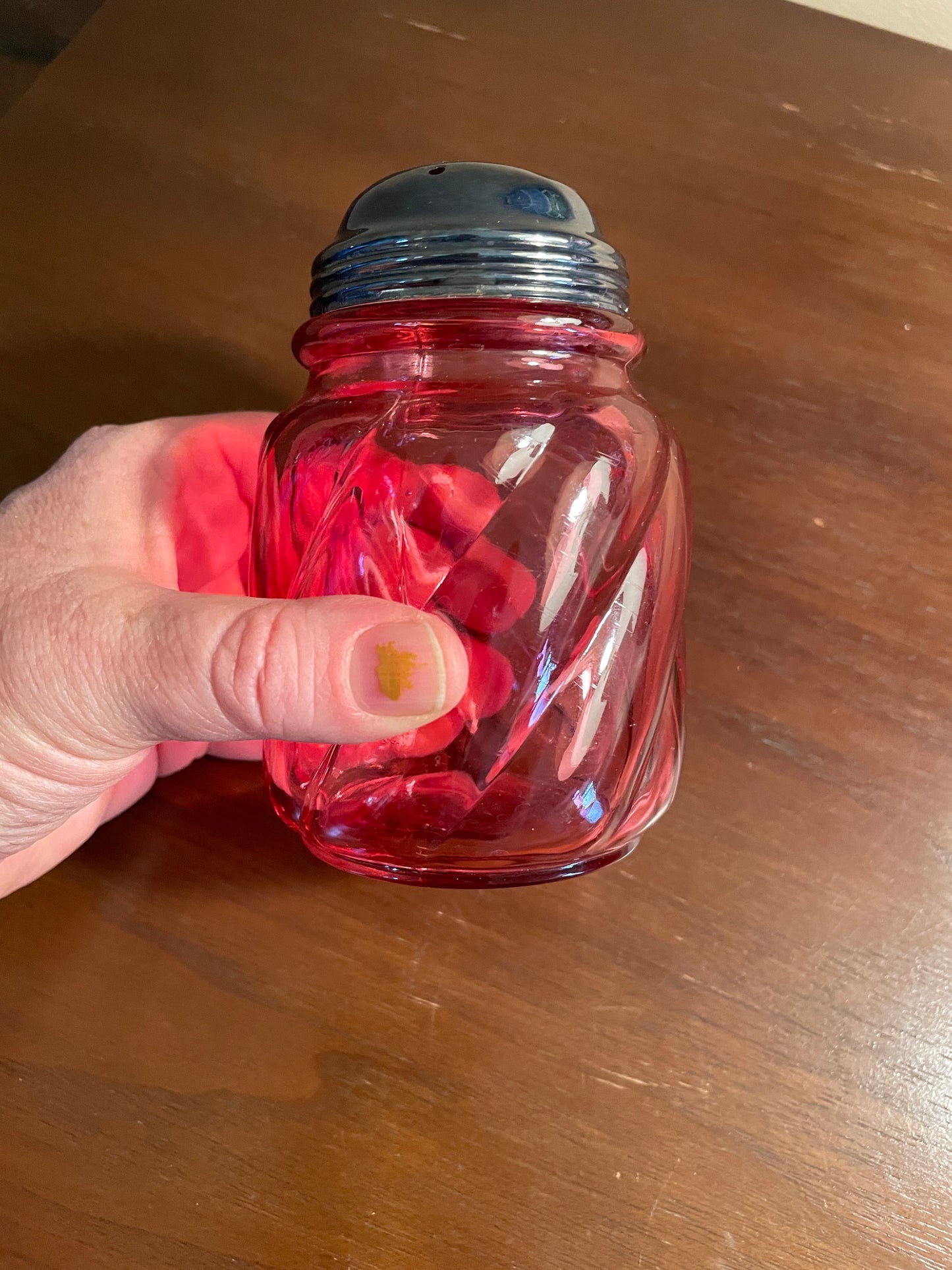 Cranberry Glass Shaker