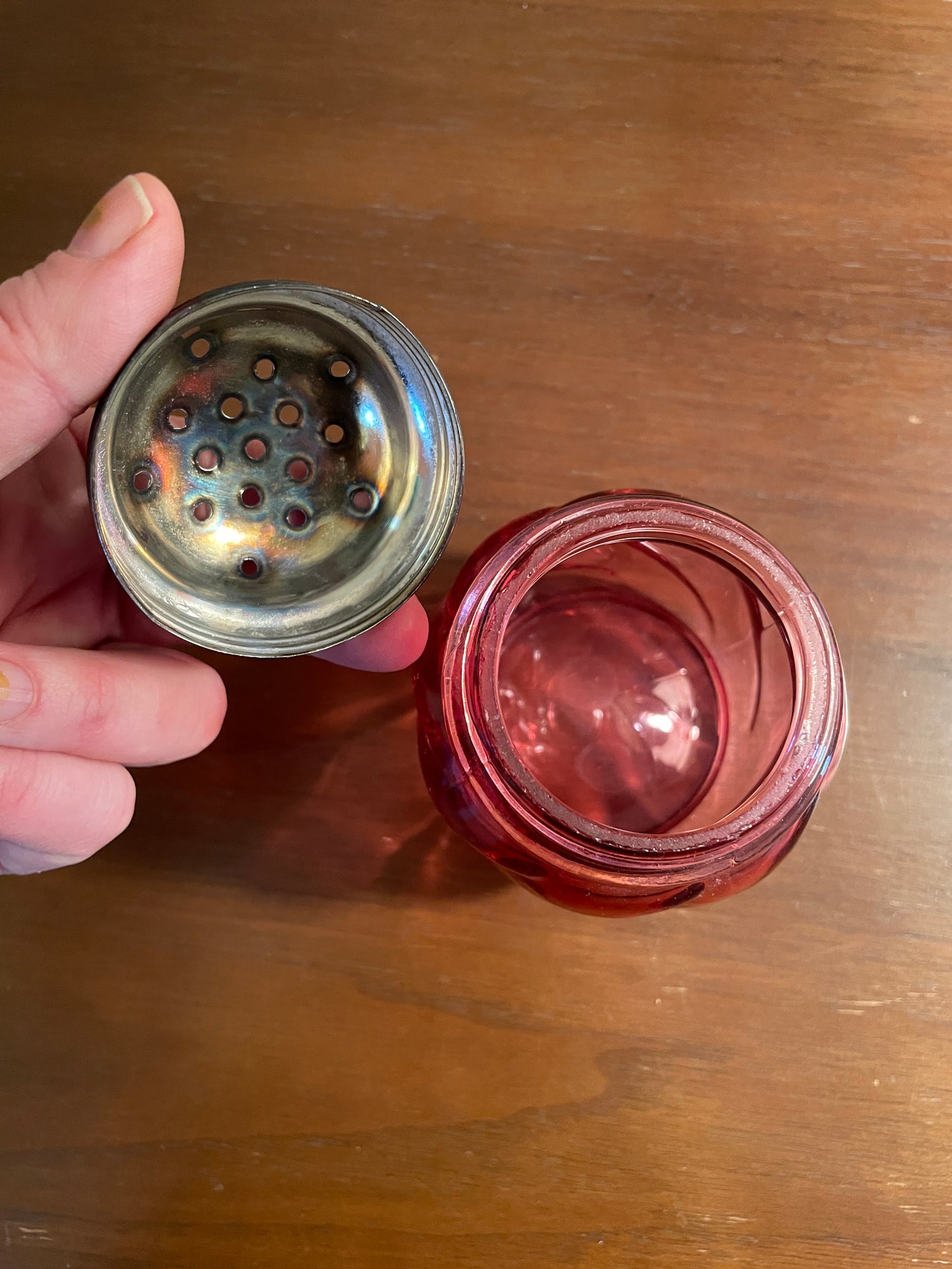 Cranberry Glass Shaker