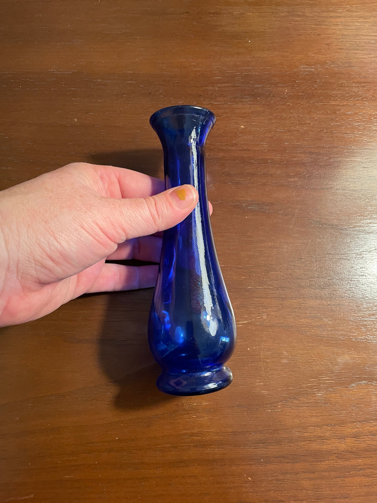 Slender Blue Glass Vase