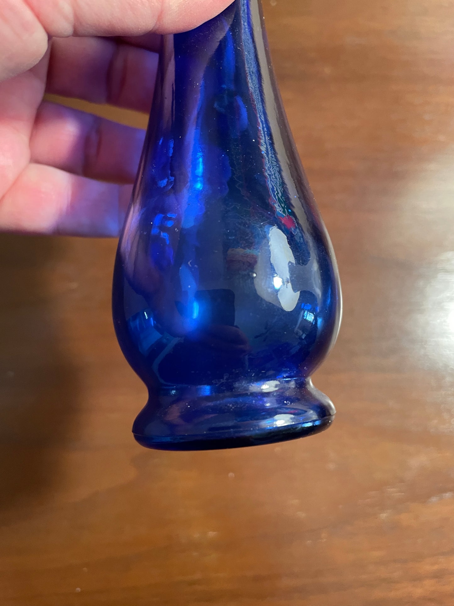 Slender Blue Glass Vase