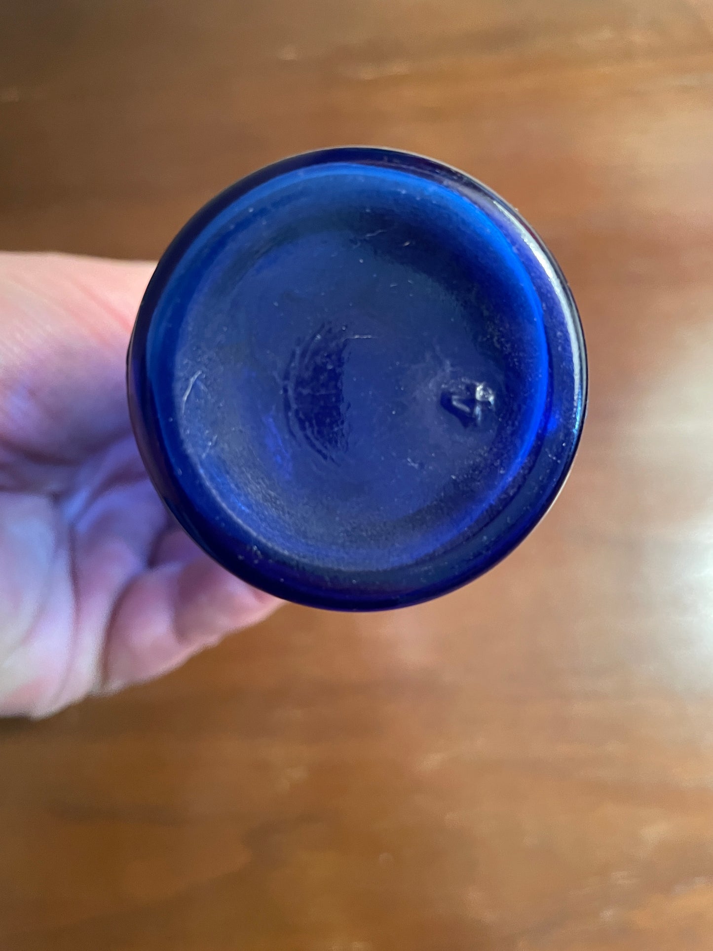 Slender Blue Glass Vase