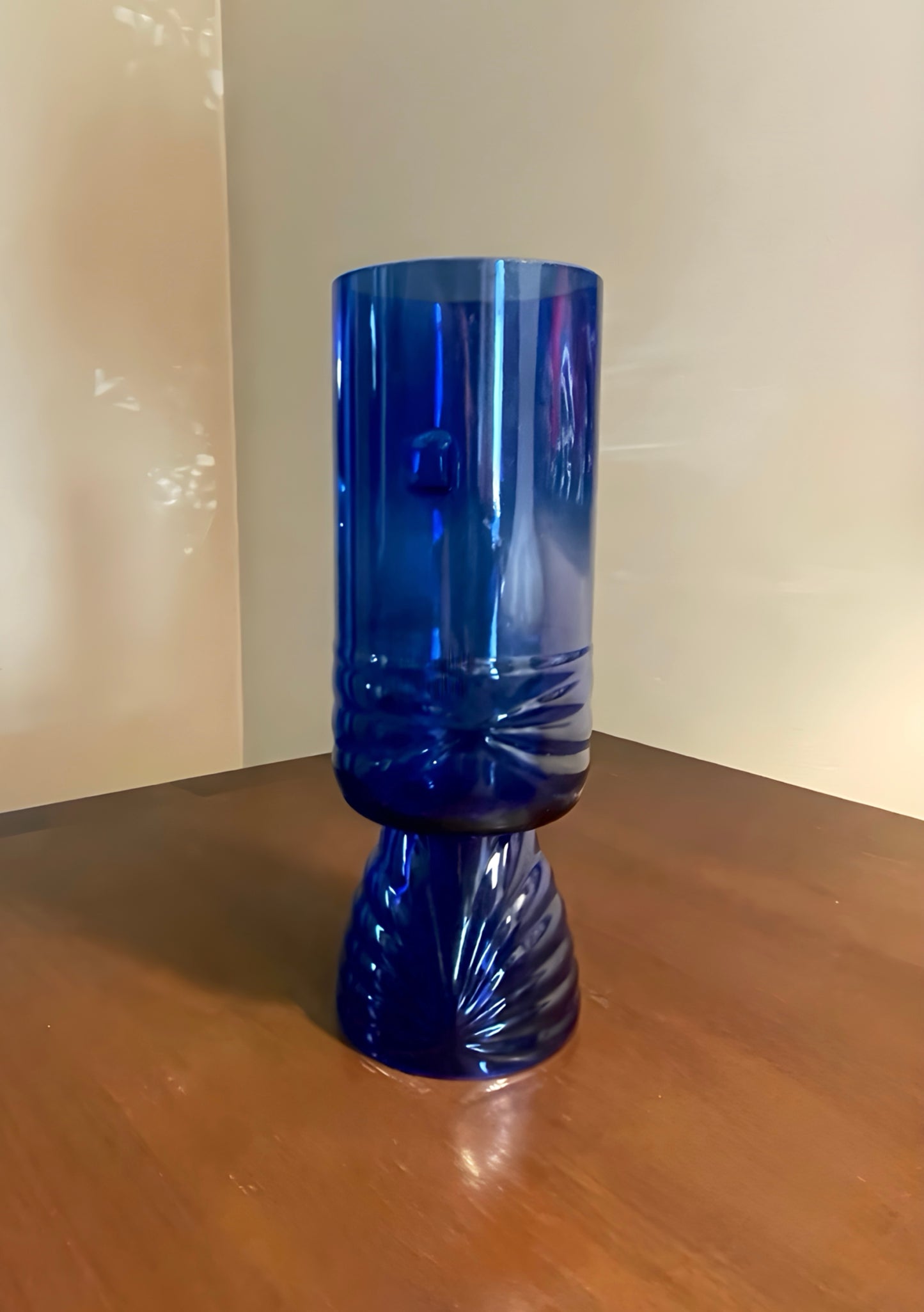 Art Deco Style Blue Glass Vase