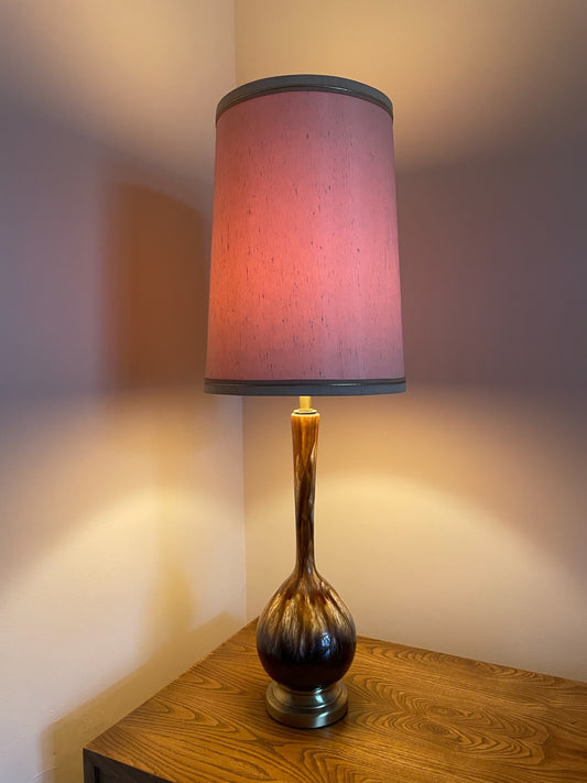 Midcentury Drip Glaze Lamp