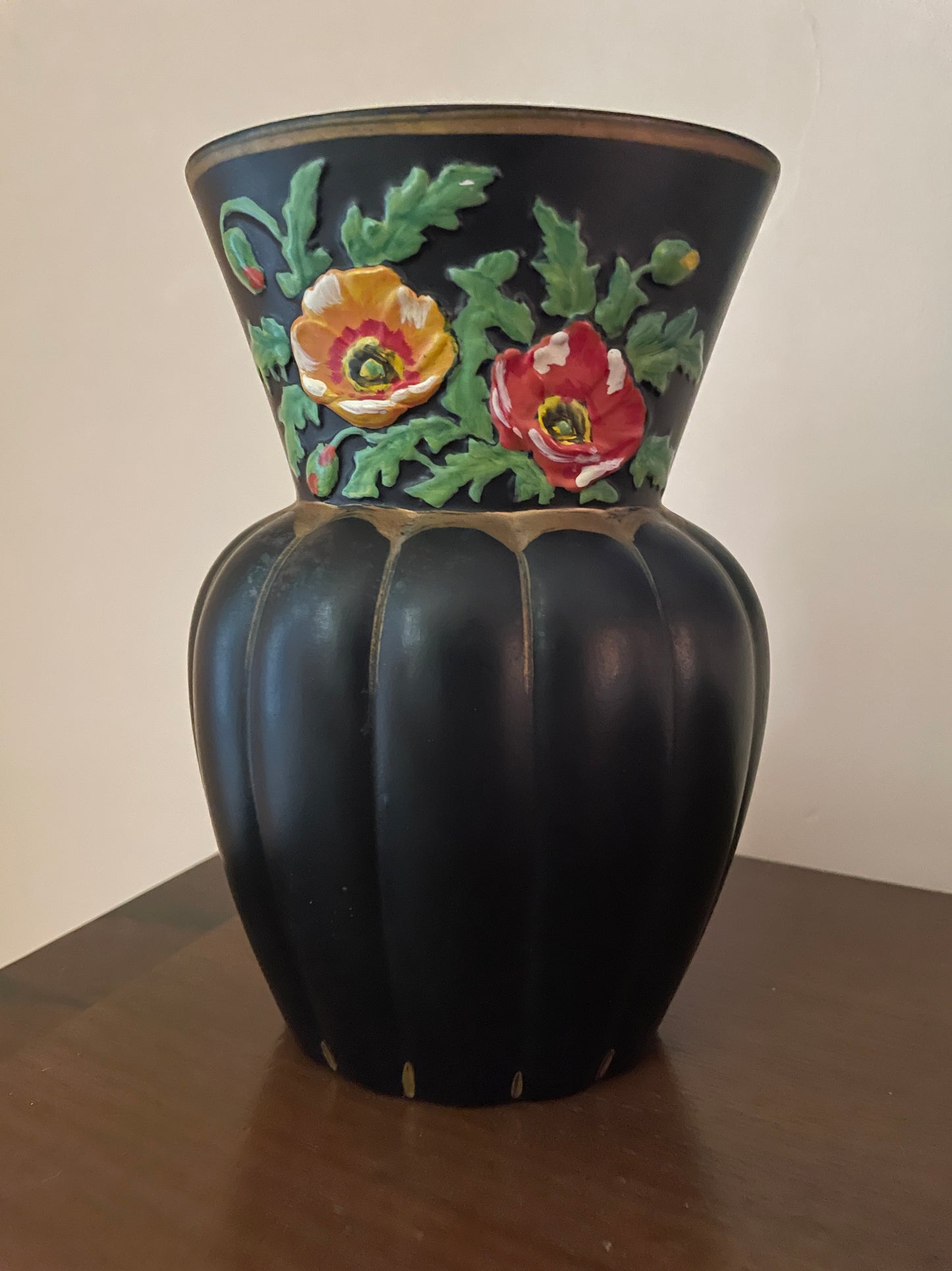 Brentleigh Ware Floral Black Vase