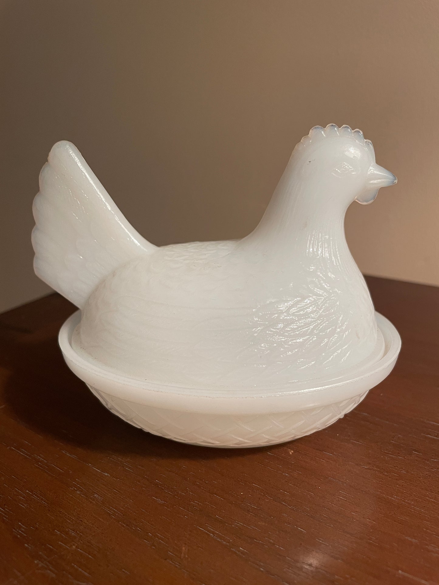 Milk Glass Nesting Hen