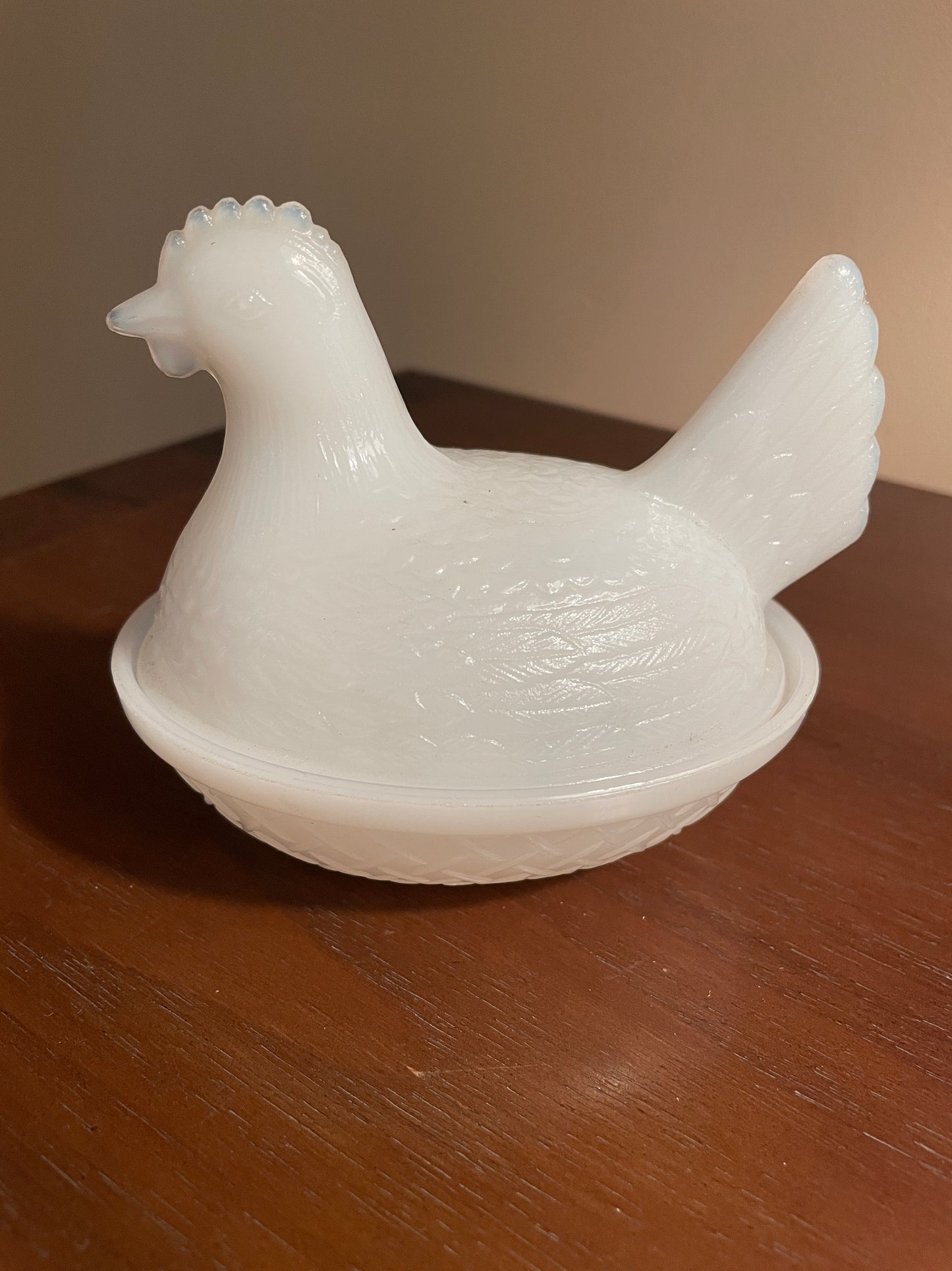 Milk Glass Nesting Hen