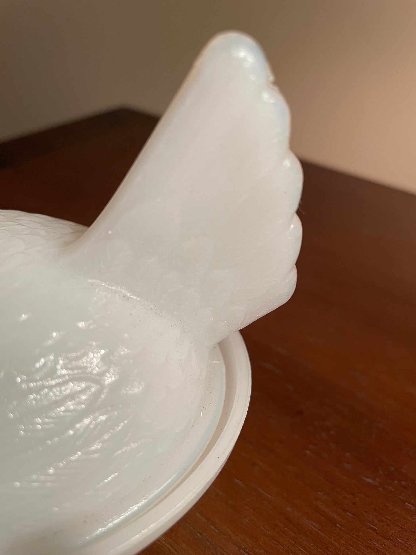 Milk Glass Nesting Hen