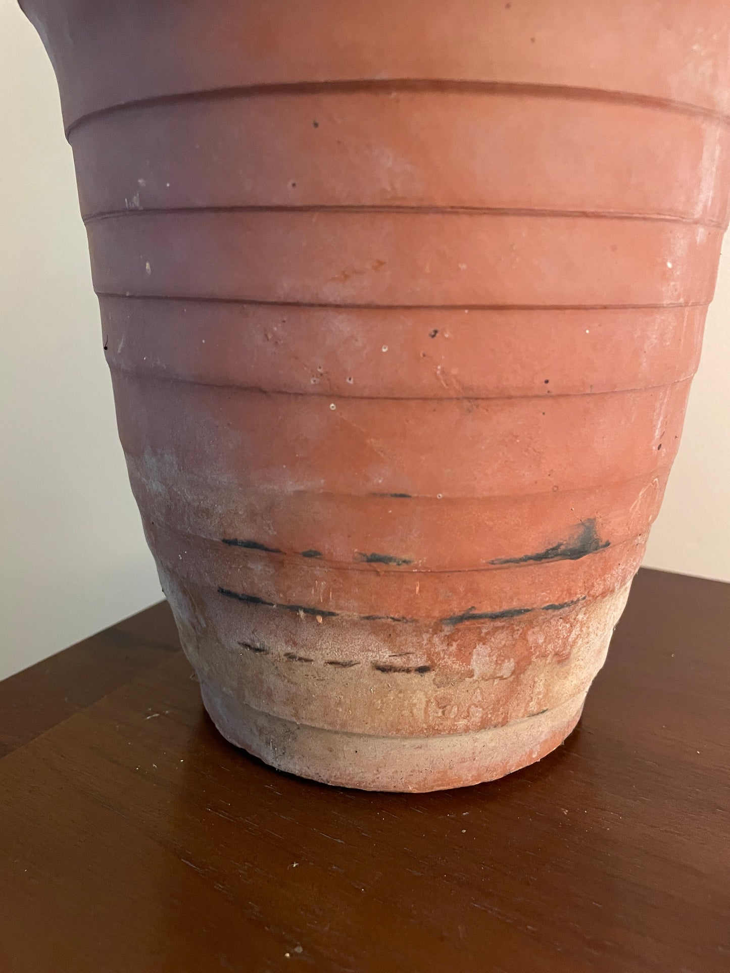 Striped Terra Cotta Pot