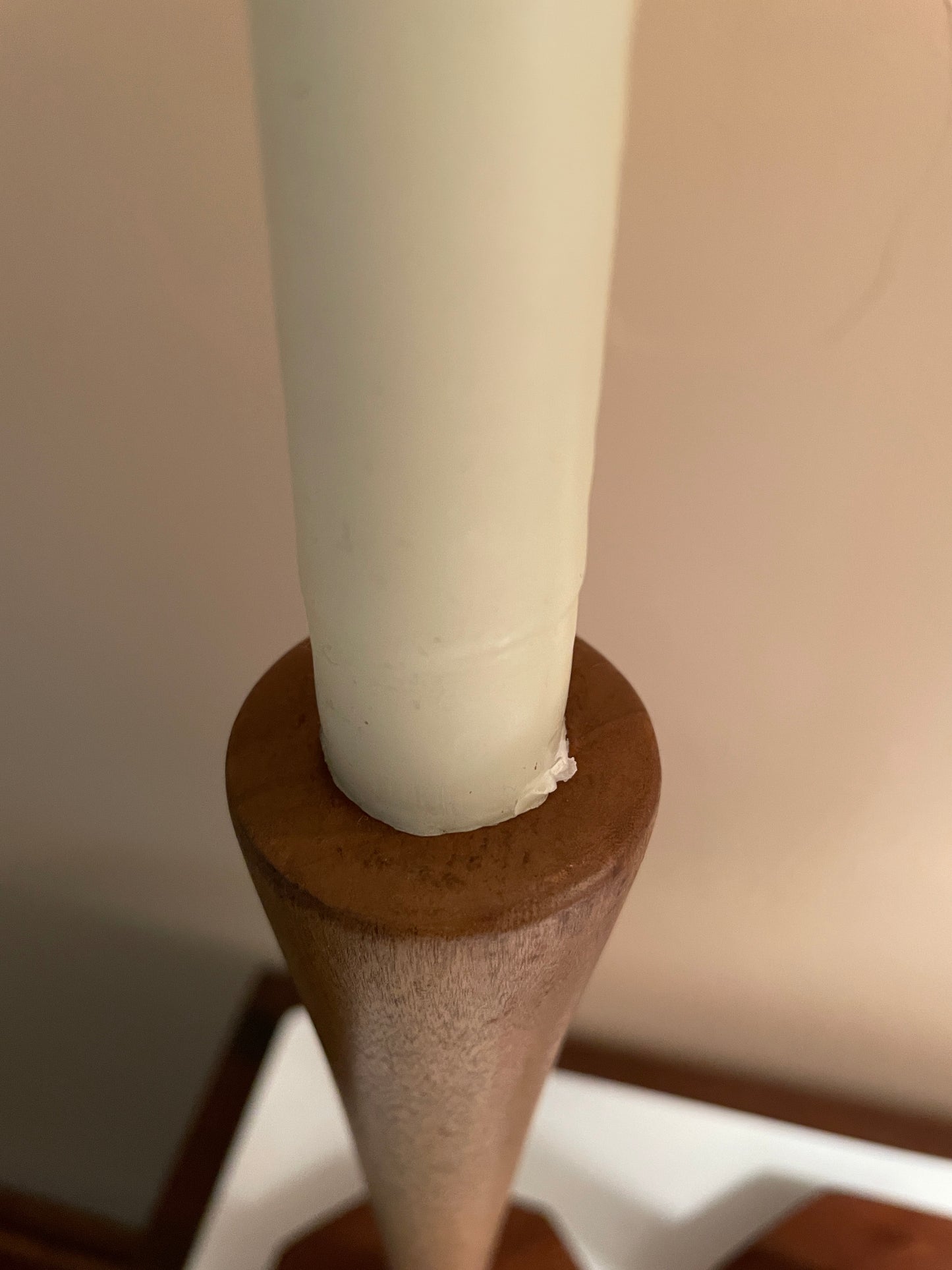 Wooden Candleholders with Octagon Base