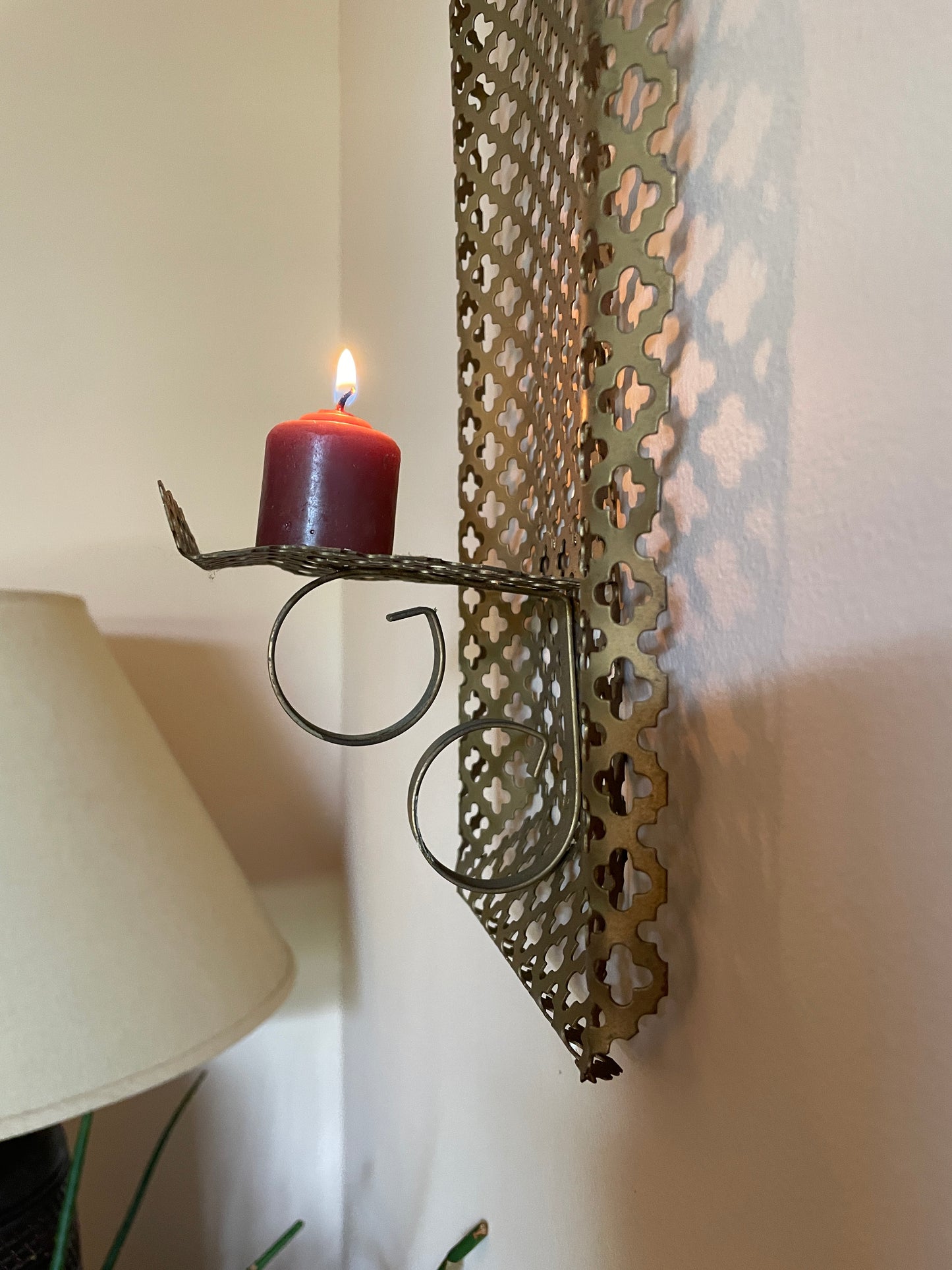 Brass Wall Sconce for Candle