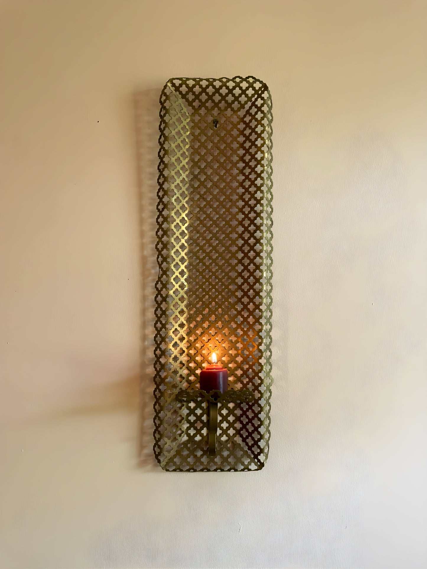 Brass Wall Sconce for Candle