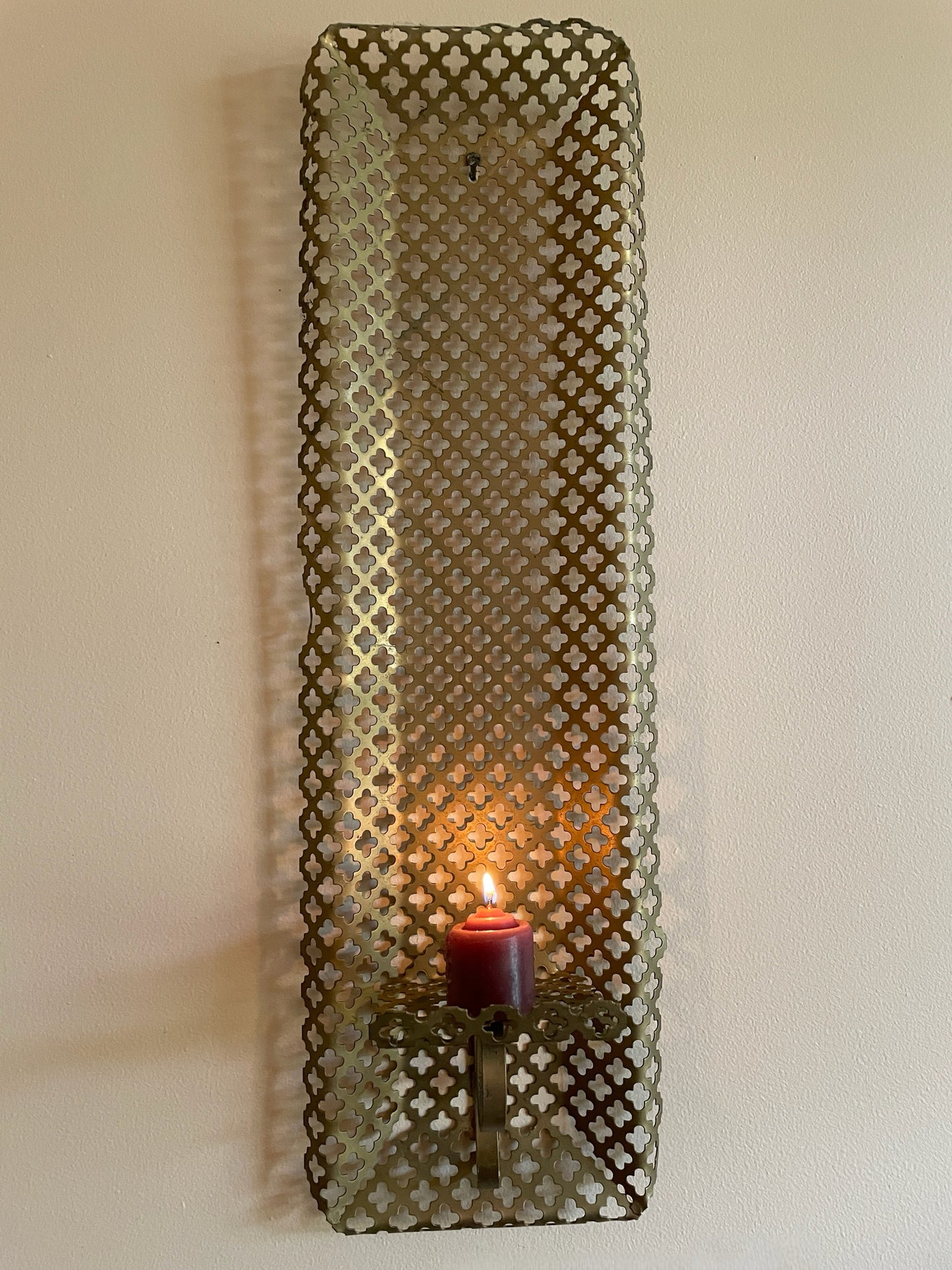 Brass Wall Sconce for Candle