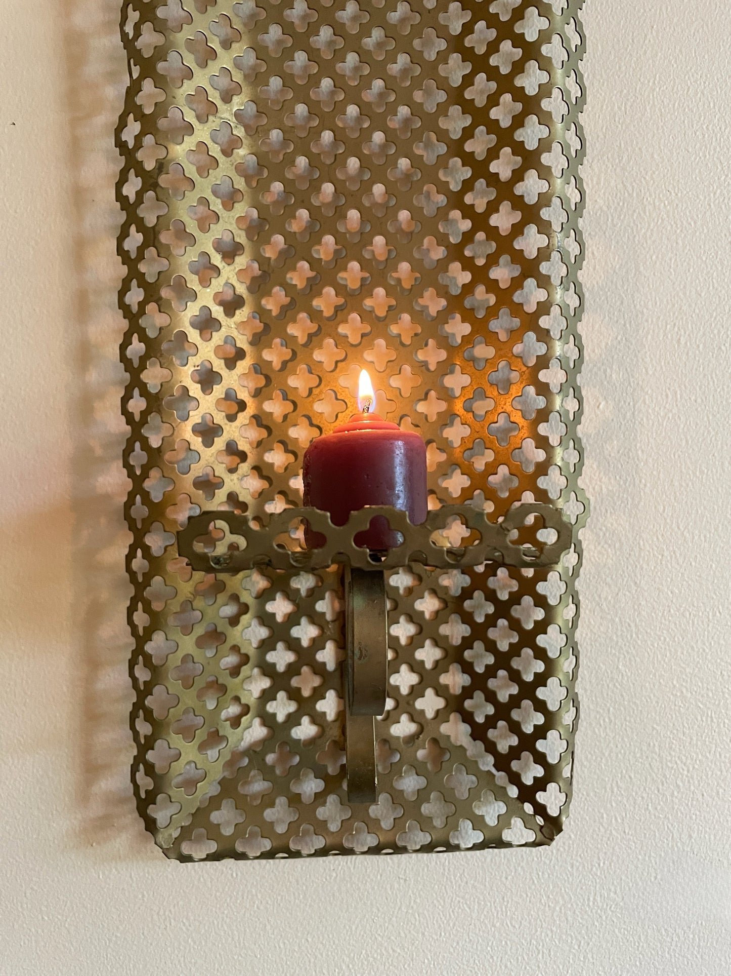 Brass Wall Sconce for Candle