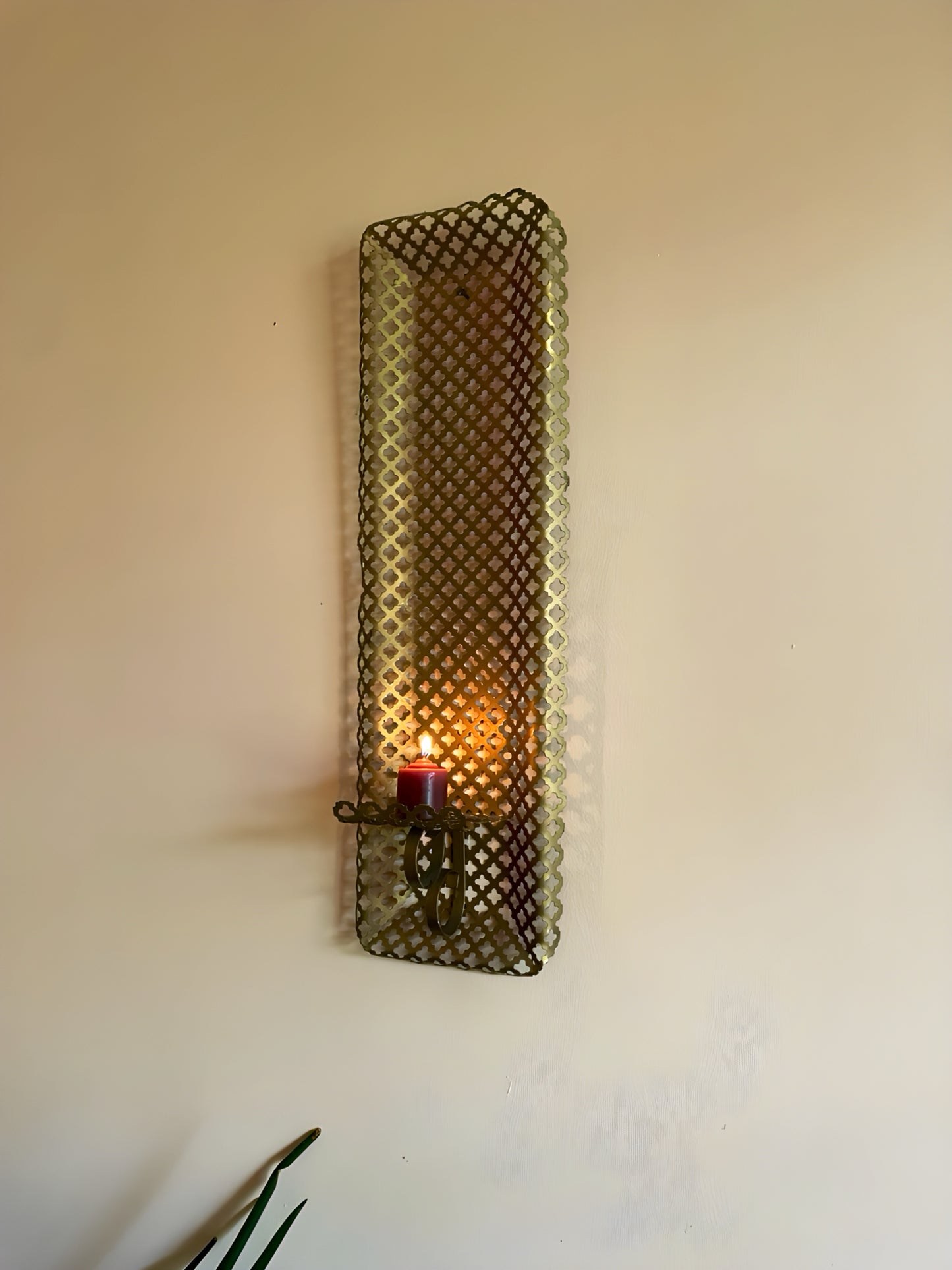 Brass Wall Sconce for Candle