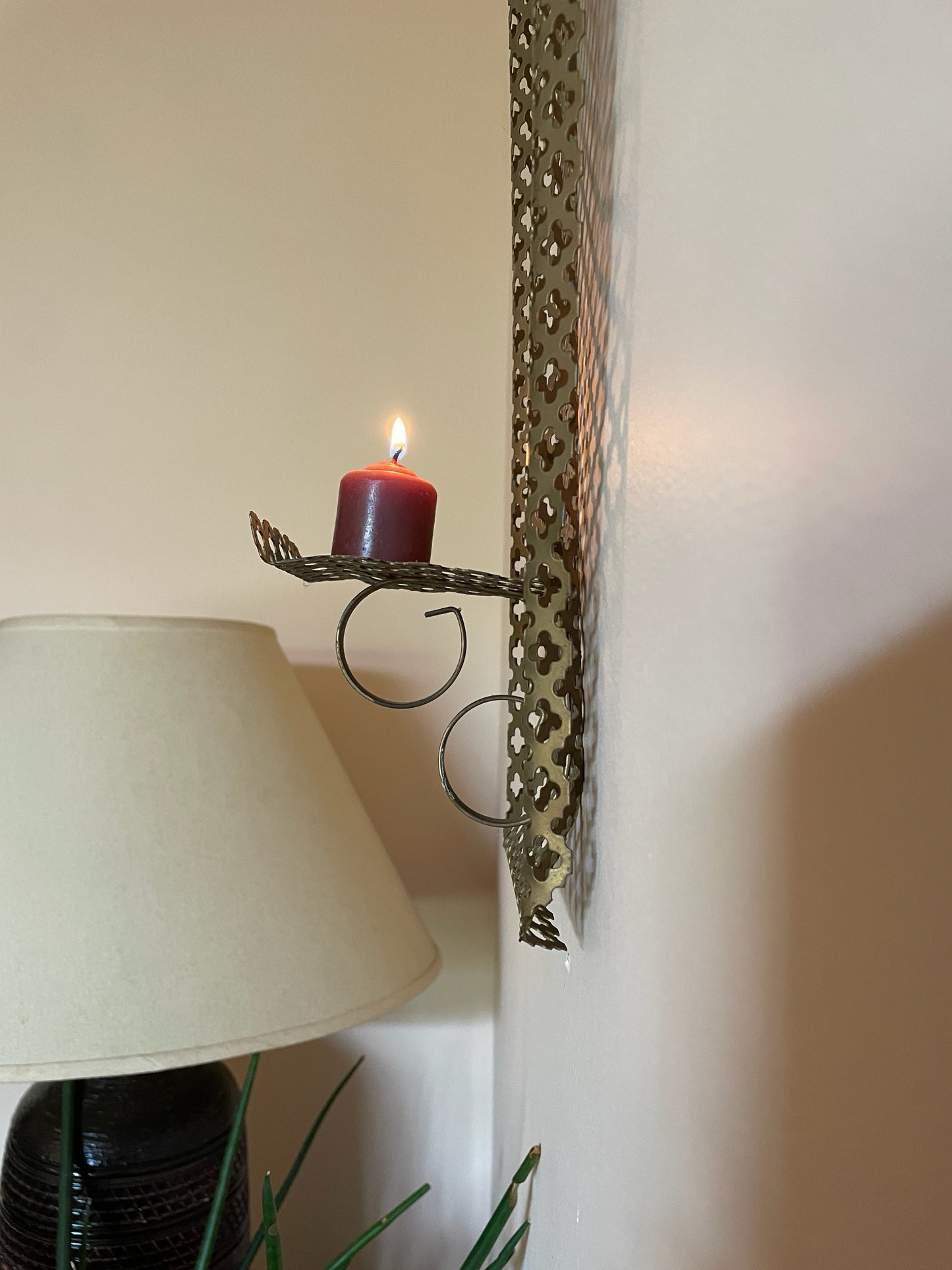 Brass Wall Sconce for Candle