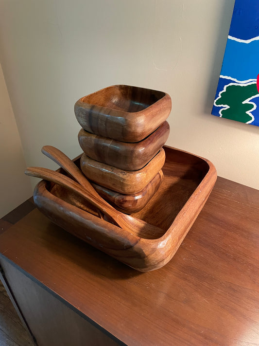 Acacia Wood Salad Set